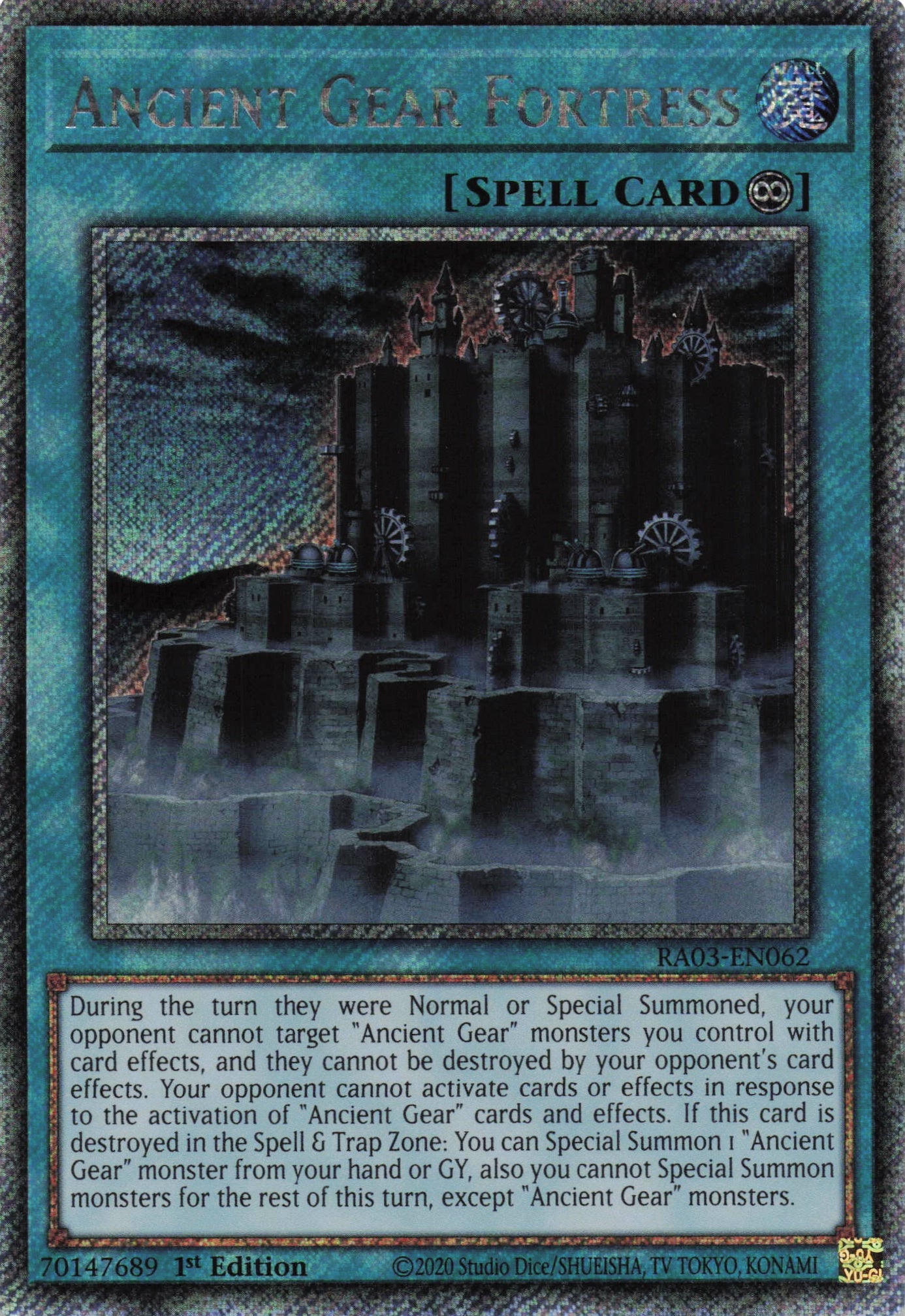 ancient gear fortress Ancient Gear Fortress RA03-EN062 - - Platinum Secret Rare