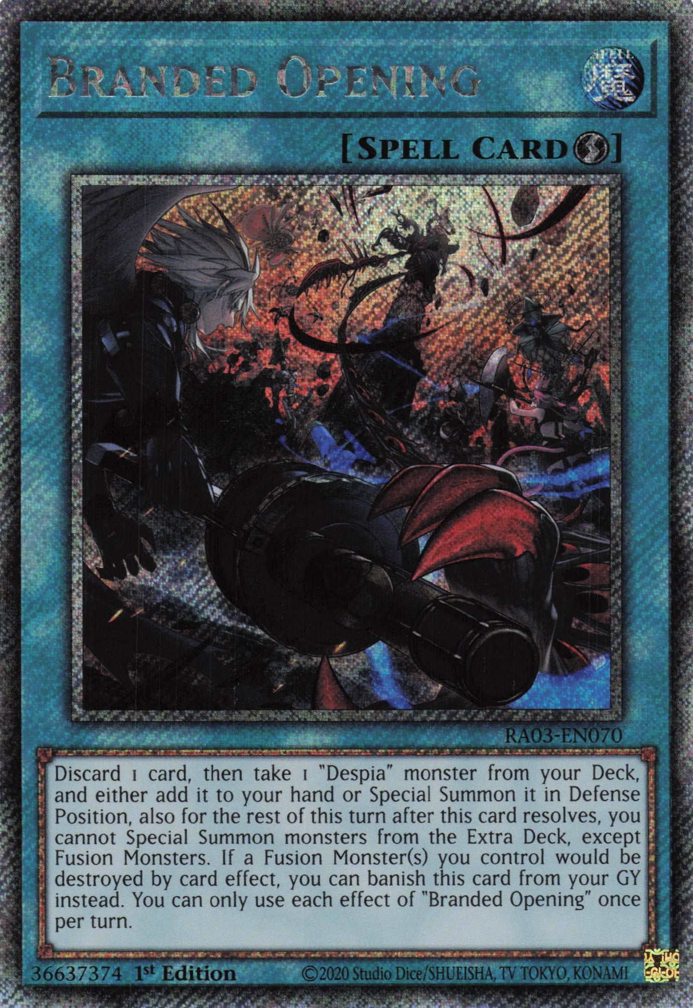 Branded Opening RA03-EN070 - - Quarter Century Secret Rare - -