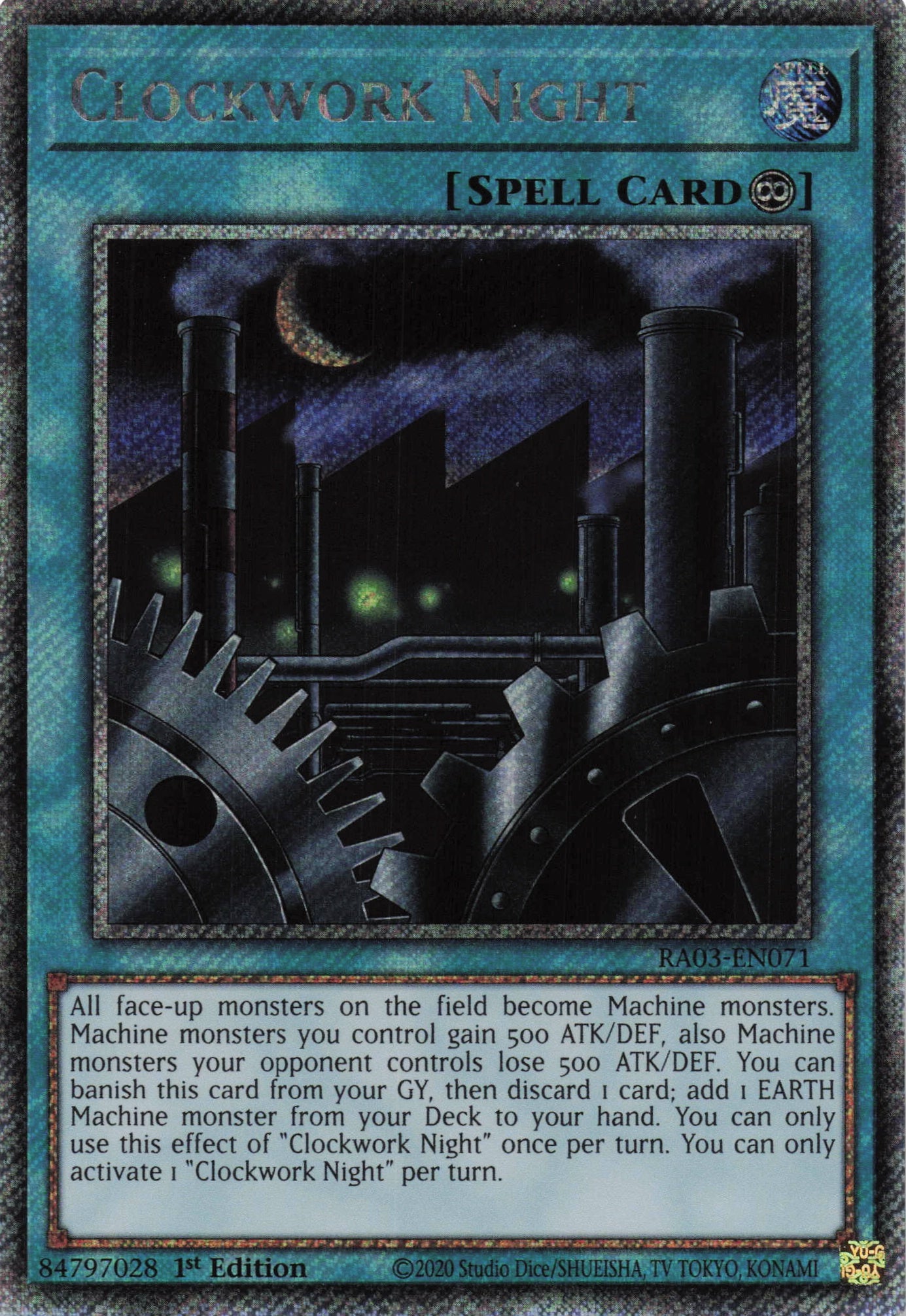 Clockwork Night RA03-EN071 - - Platinum Secret Rare - -