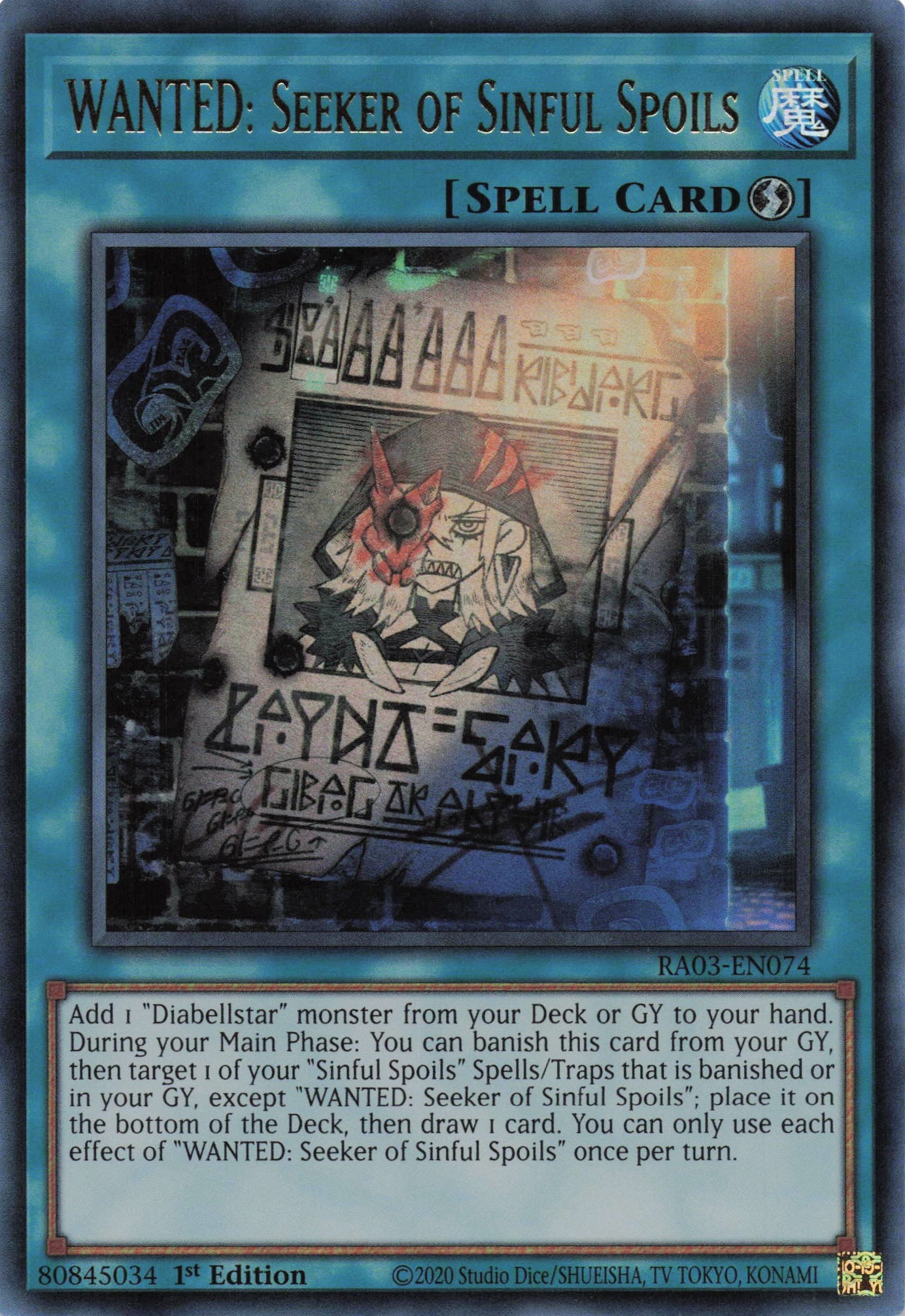 WANTED: Seeker of Sinful Spoils RA03-EN074 - Ultra Rare -