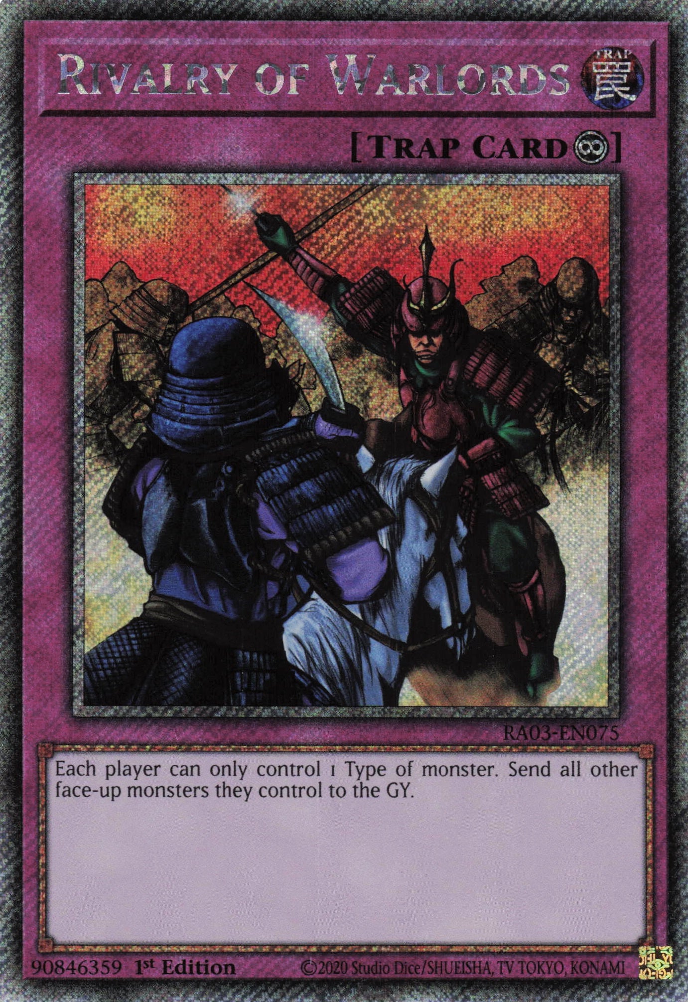 Rivalry of Warlords RA03-EN075 - Quarter Century Secret Rare -