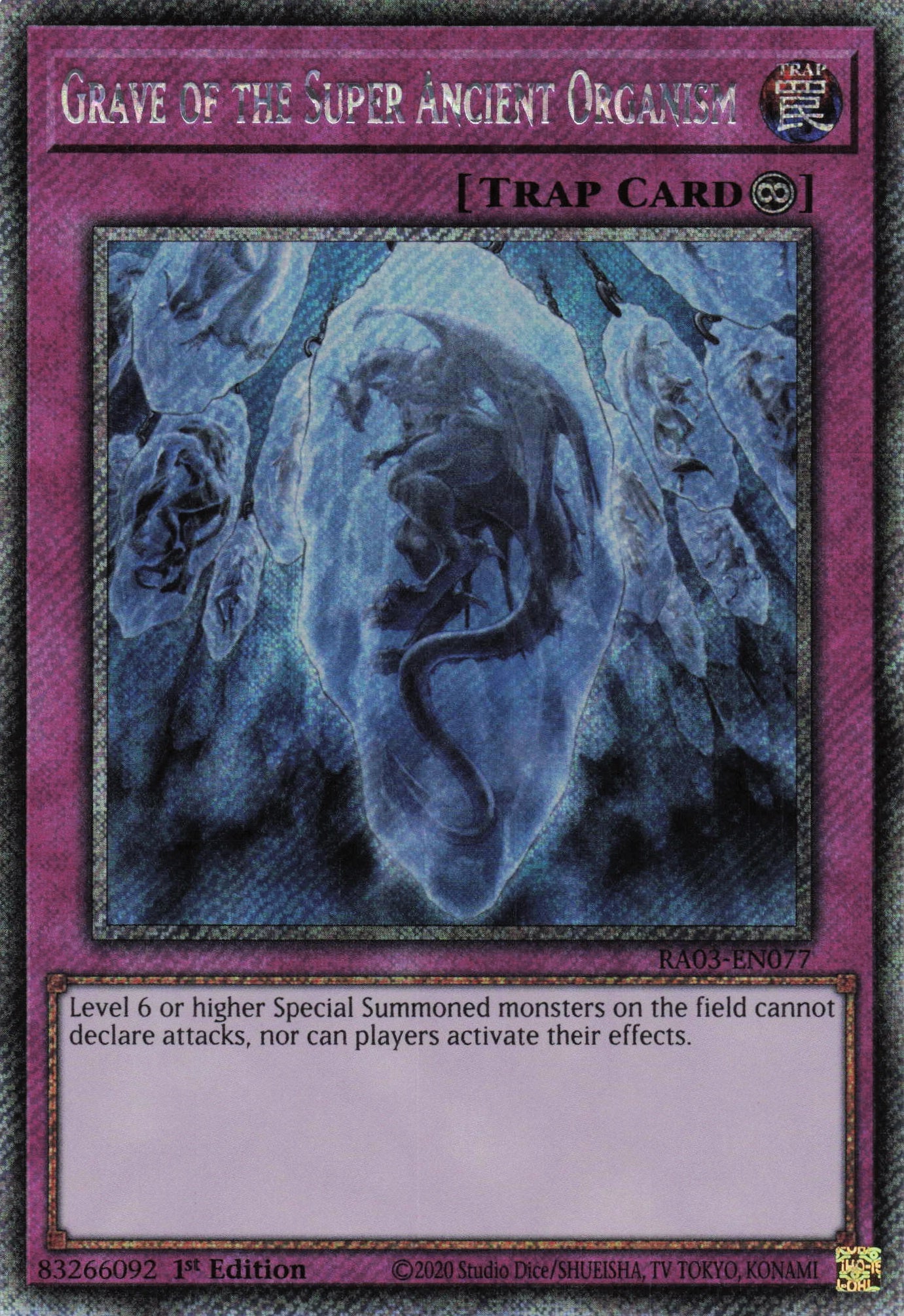 Grave of the Super Ancient Organism RA03-EN077 - Quarter Century Secret Rare -