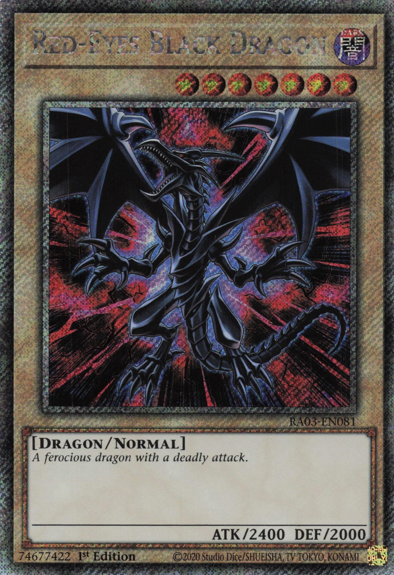 Red-Eyes Black Dragon RA03-EN081 - Platinum Secret Rare -