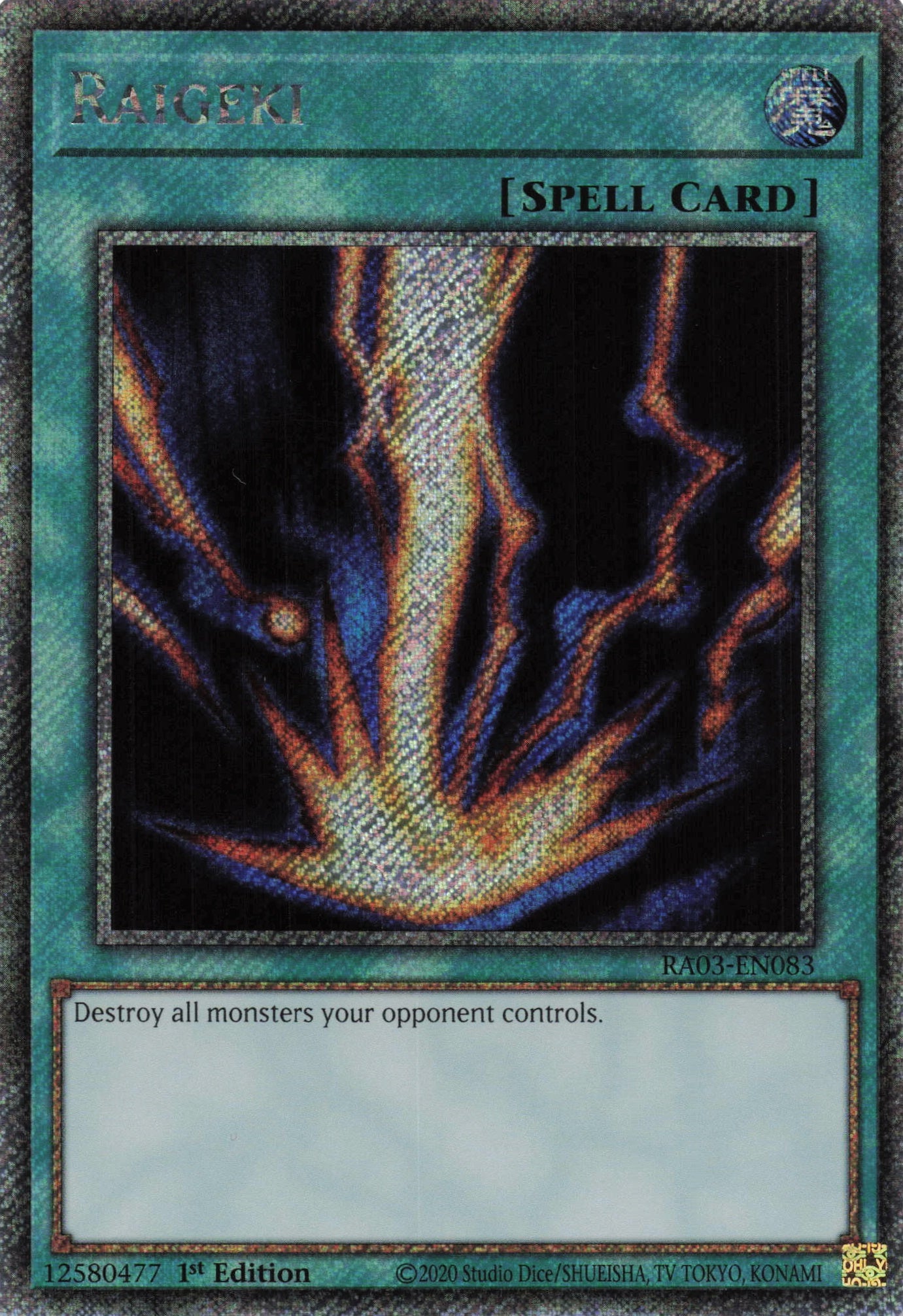 Raigeki RA03-EN083 - Platinum Secret Rare -