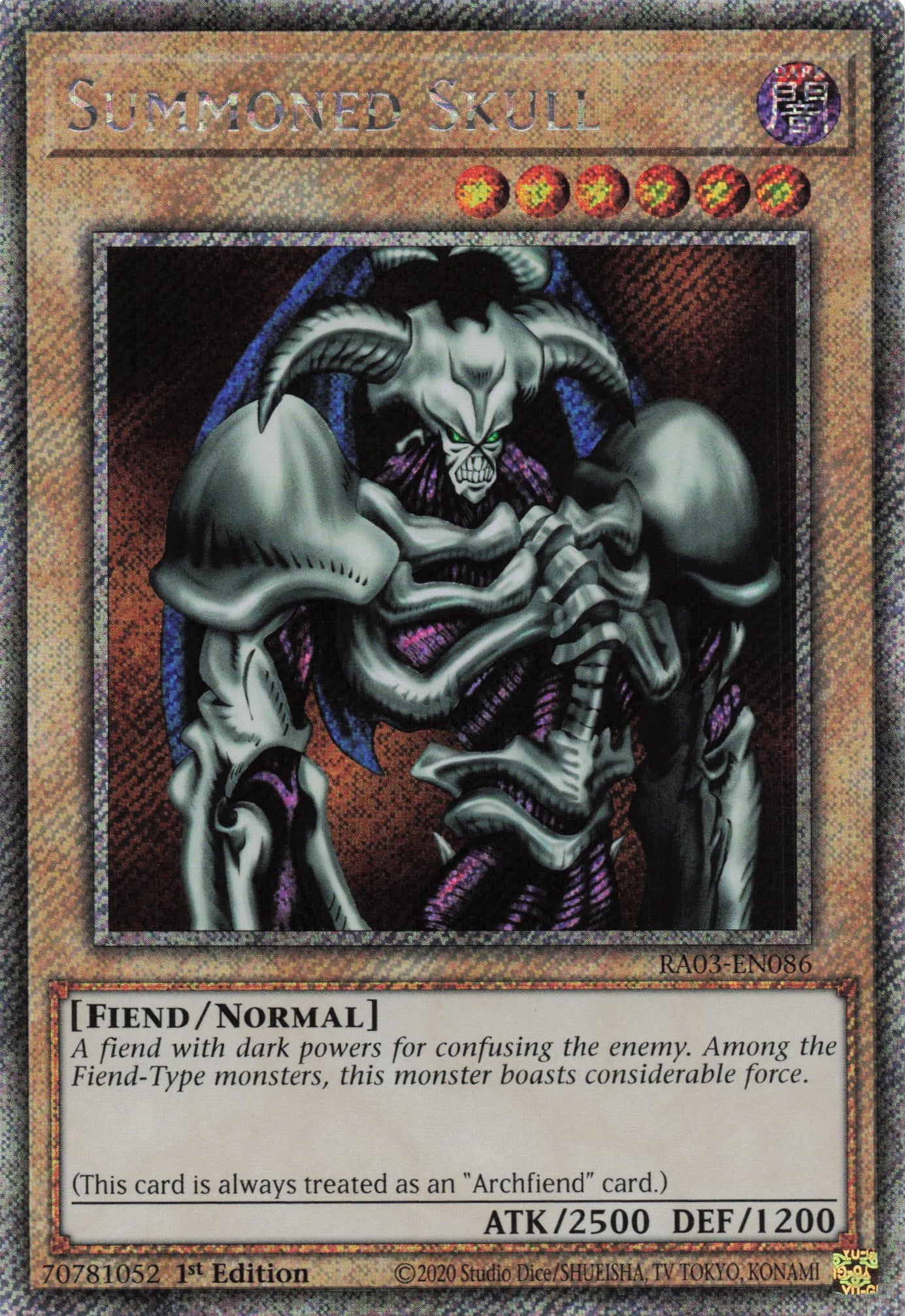 Summoned Skull RA03-EN086 - Platinum Secret Rare -