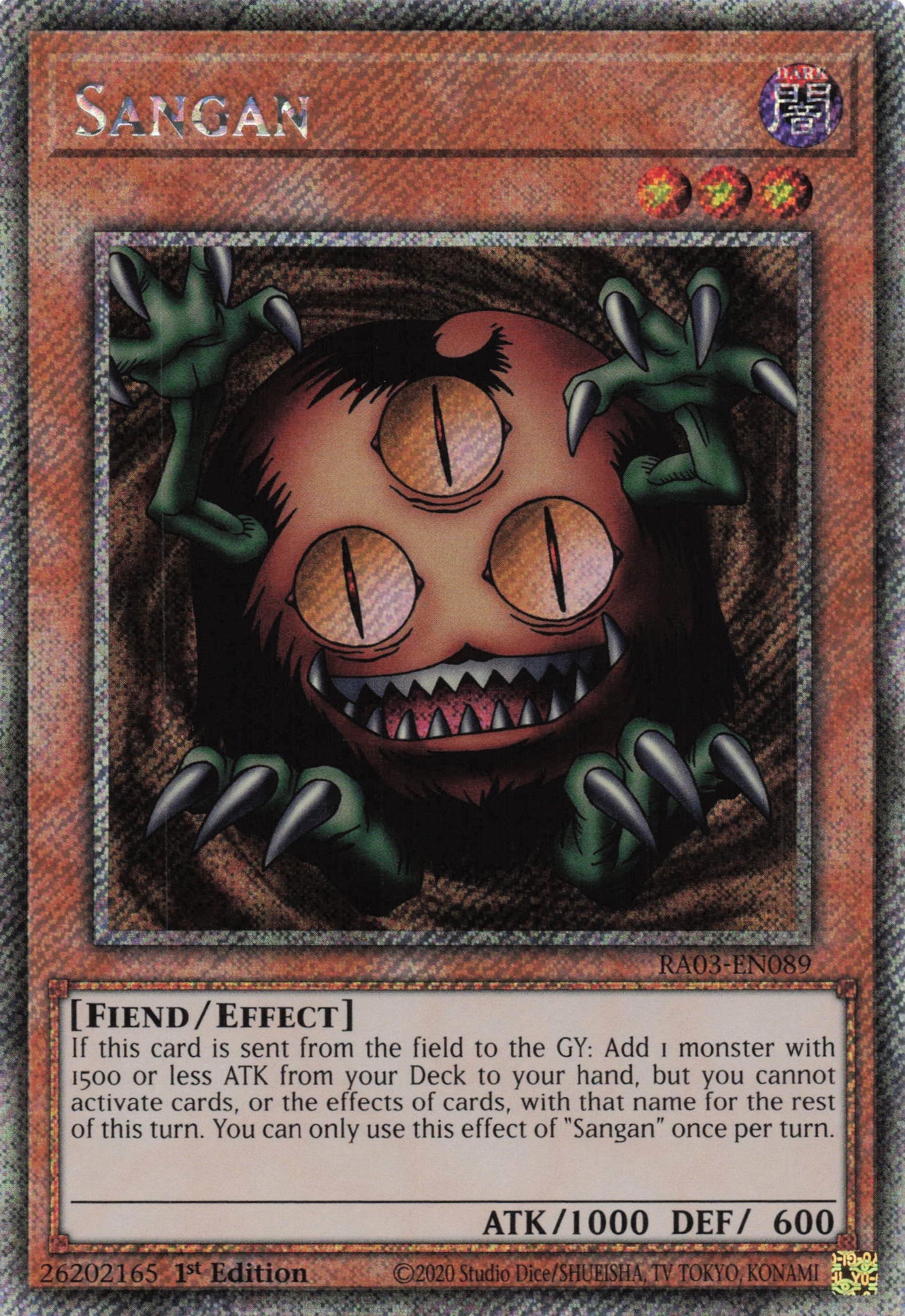Sangan RA03-EN089 - Platinum Secret Rare -