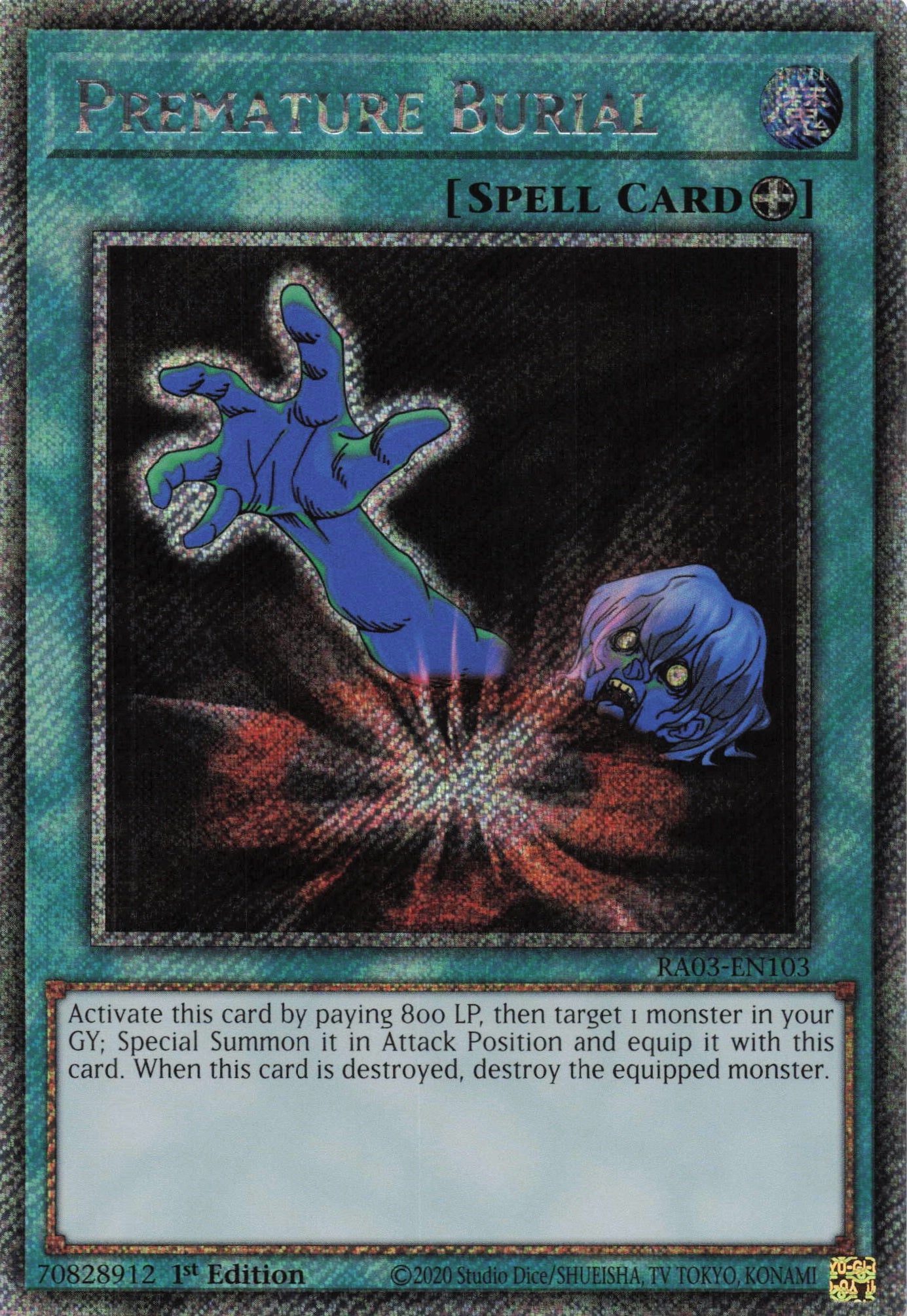 Premature Burial RA03-EN103 - Quarter Century Secret Rare -