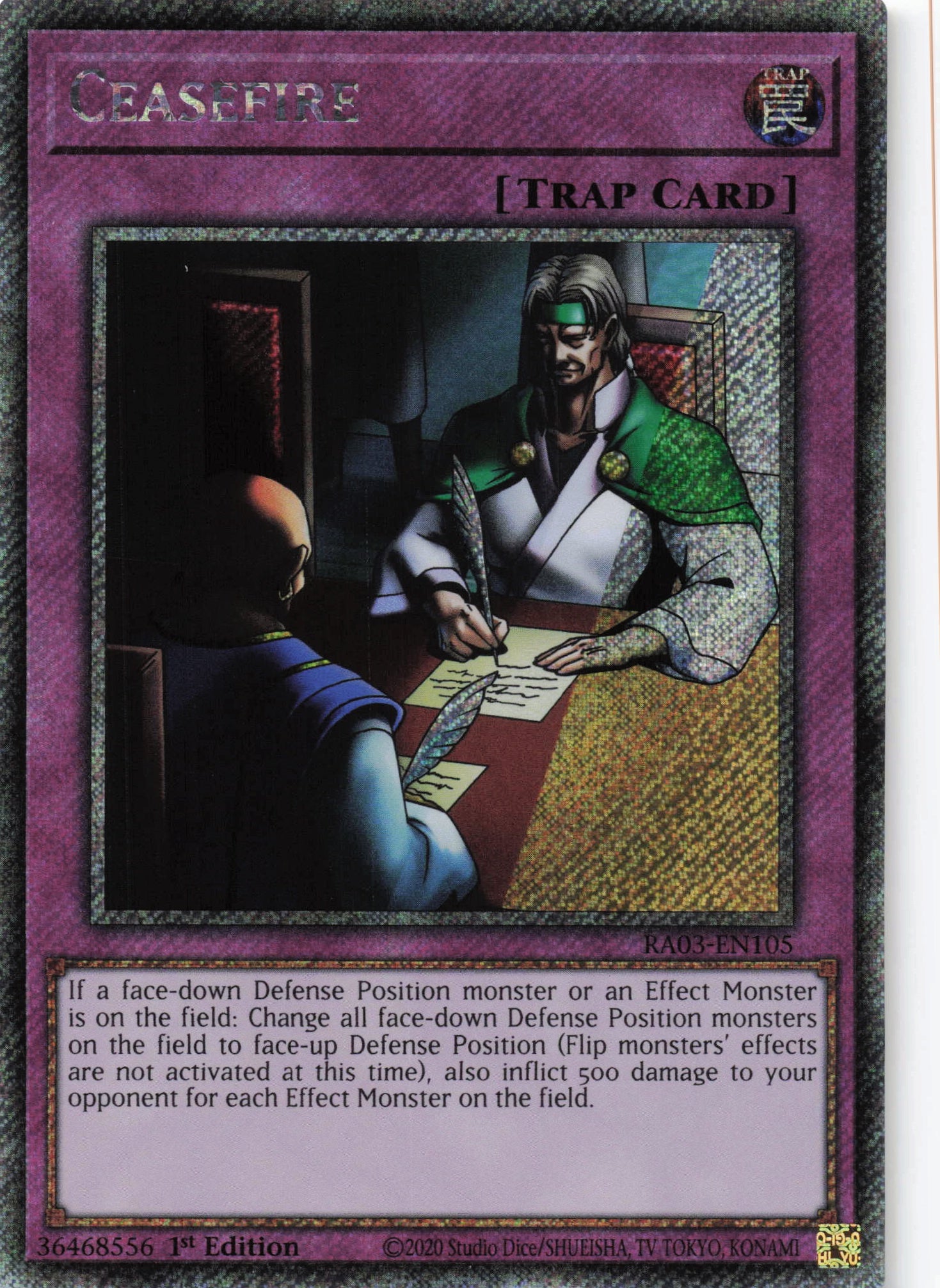 Ceasefire RA03-EN105 - - Quarter Century Secret Rare - -