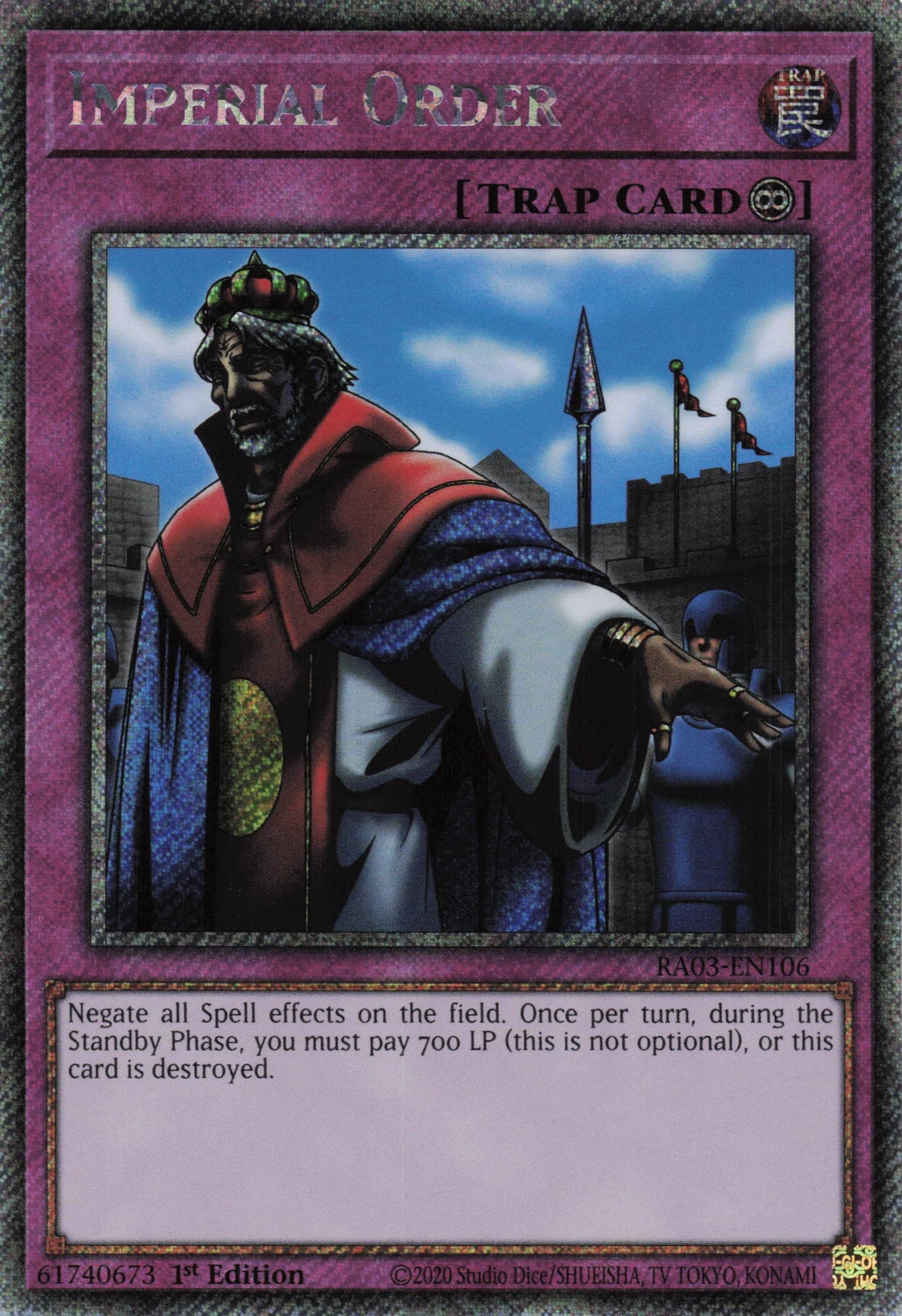 Imperial Order RA03-EN106 - Platinum Secret Rare -
