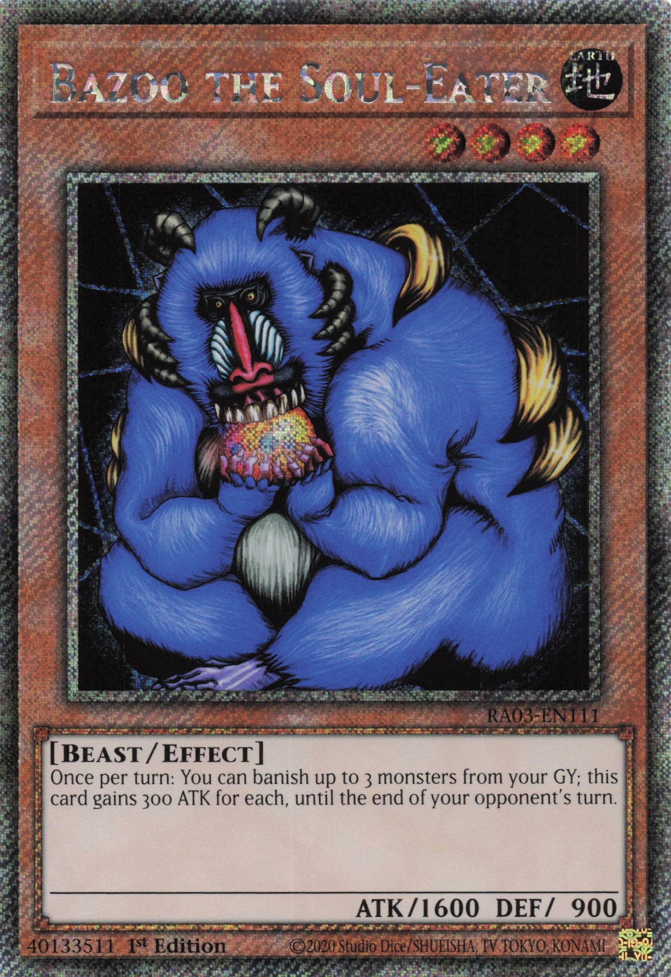 Bazoo The Soul Eater RA03-EN111 - - Platinum Secret Rare - -