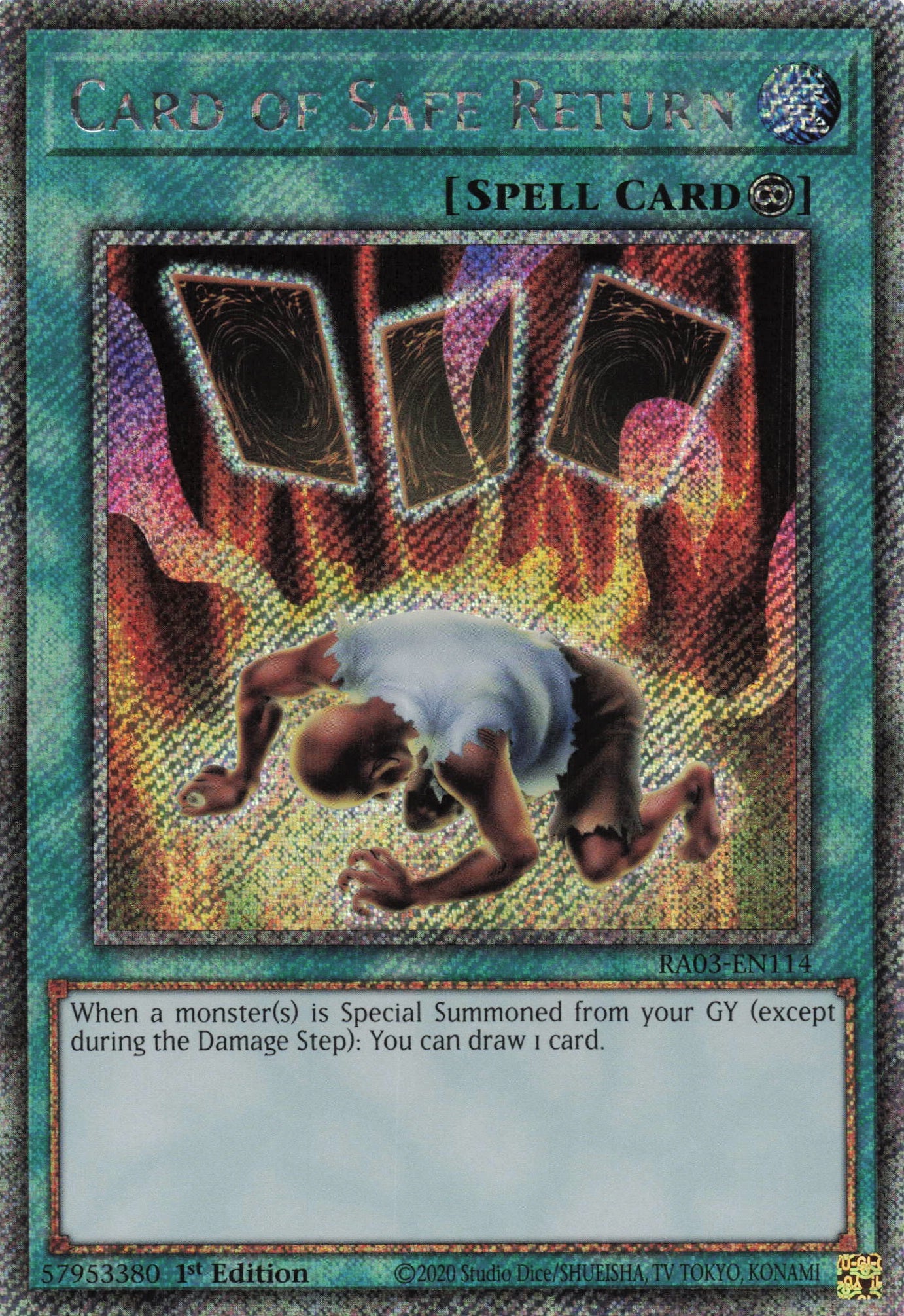 Card Of Safe Return RA03-EN114 - - Platinum Secret Rare - -