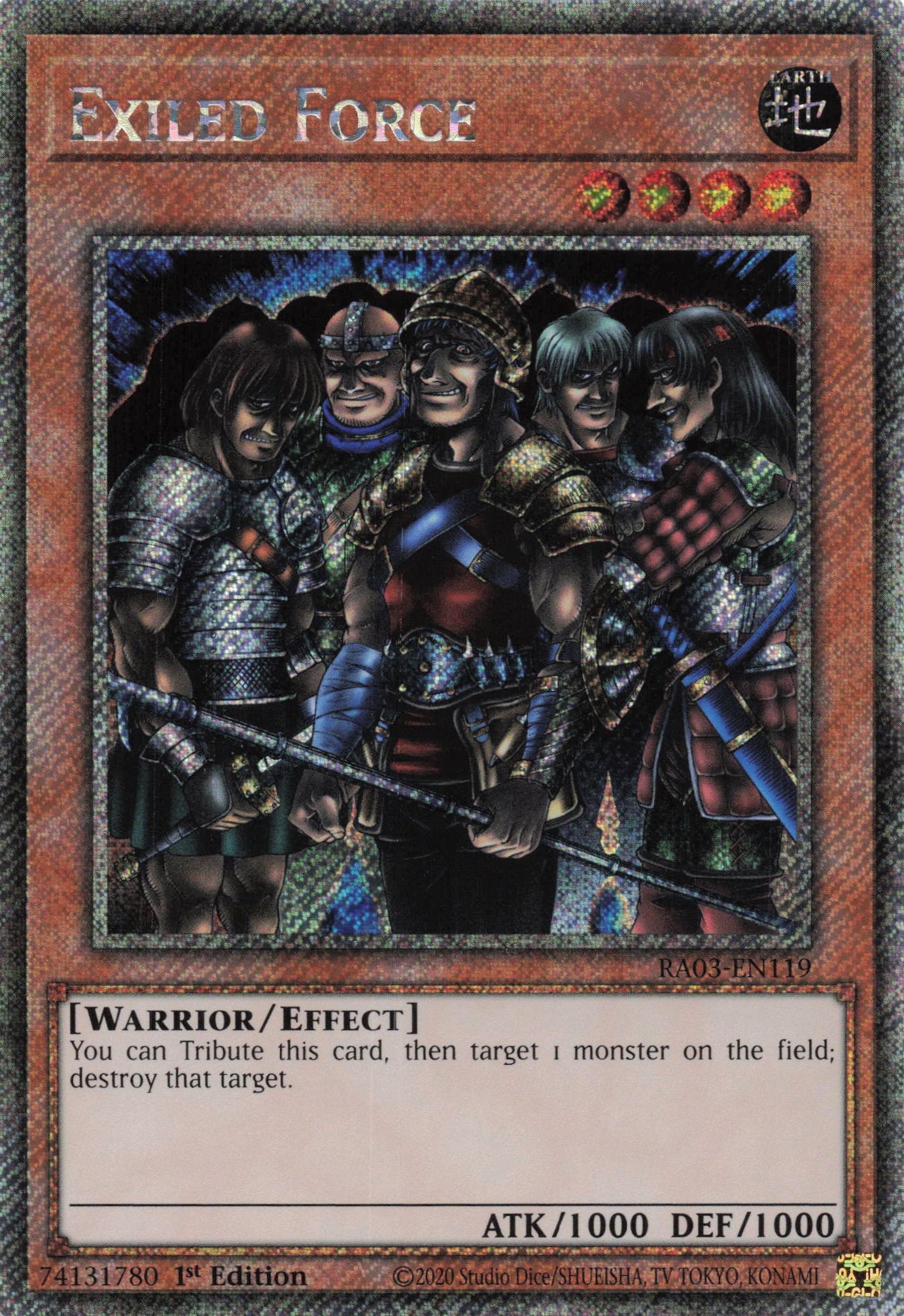 Exiled Force RA03-EN119 - Platinum Secret Rare -