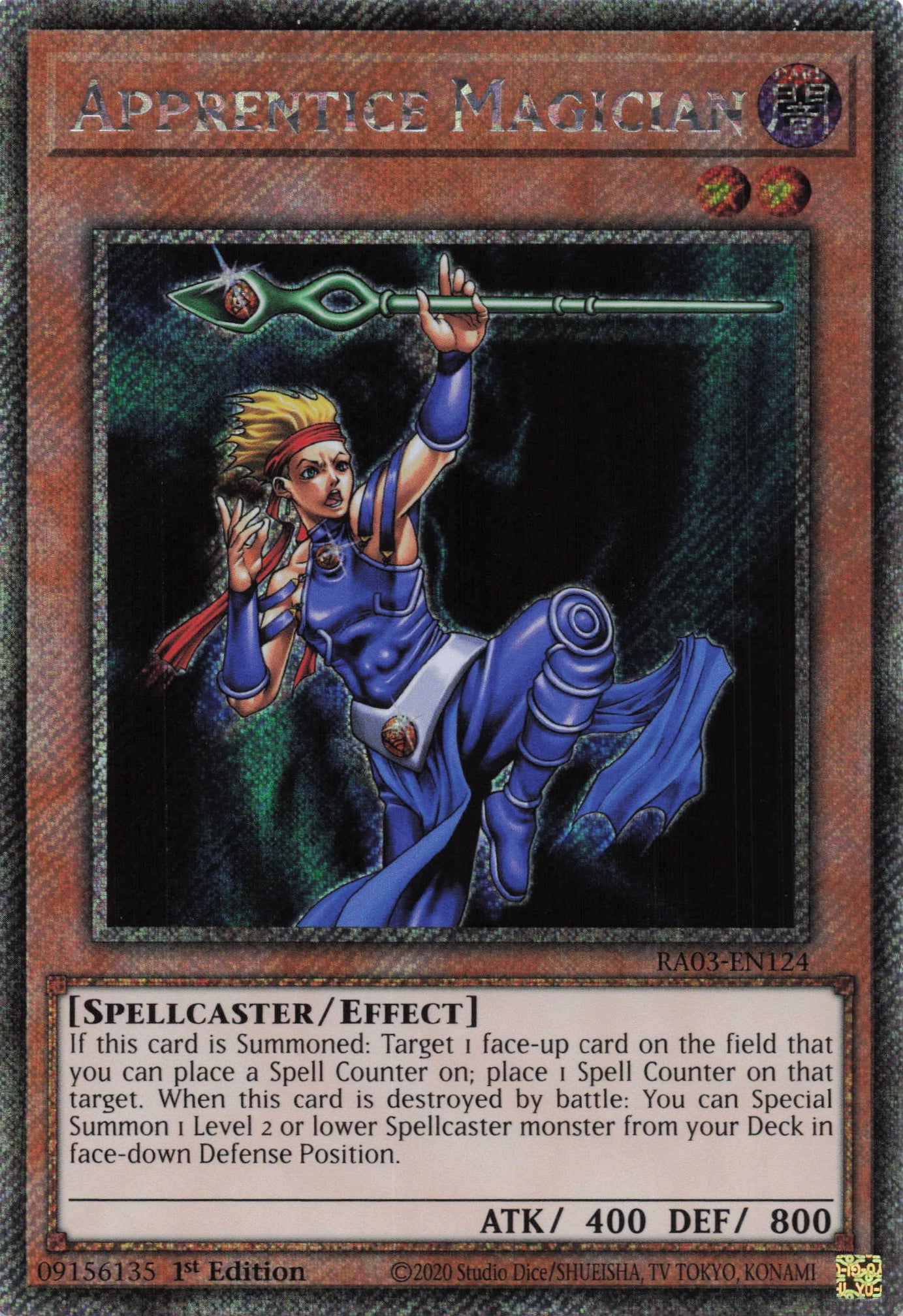 Apprentice Magician RA03-EN124 - - Quarter Century Secret Rare - -