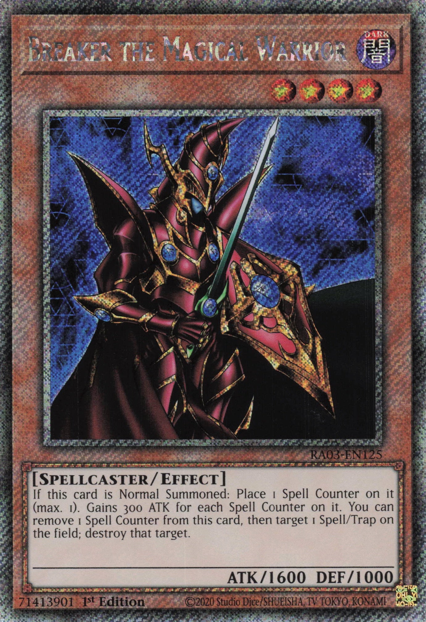 Breaker the Magical Warrior RA03-EN125 - - Quarter Century Secret Rare - -