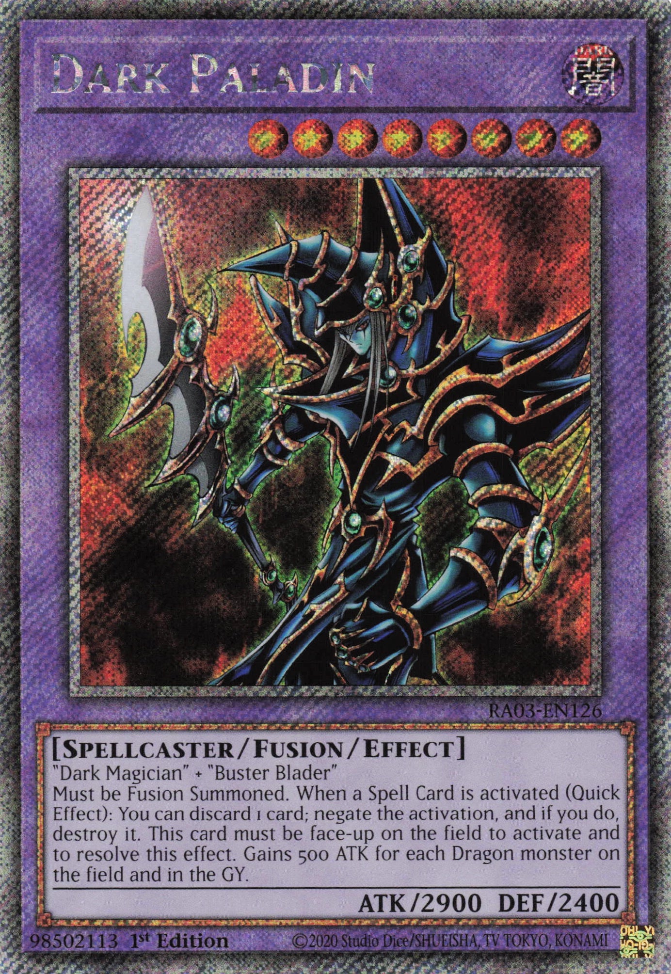 Dark Paladin RA03-EN126 - Platinum Secret Rare -