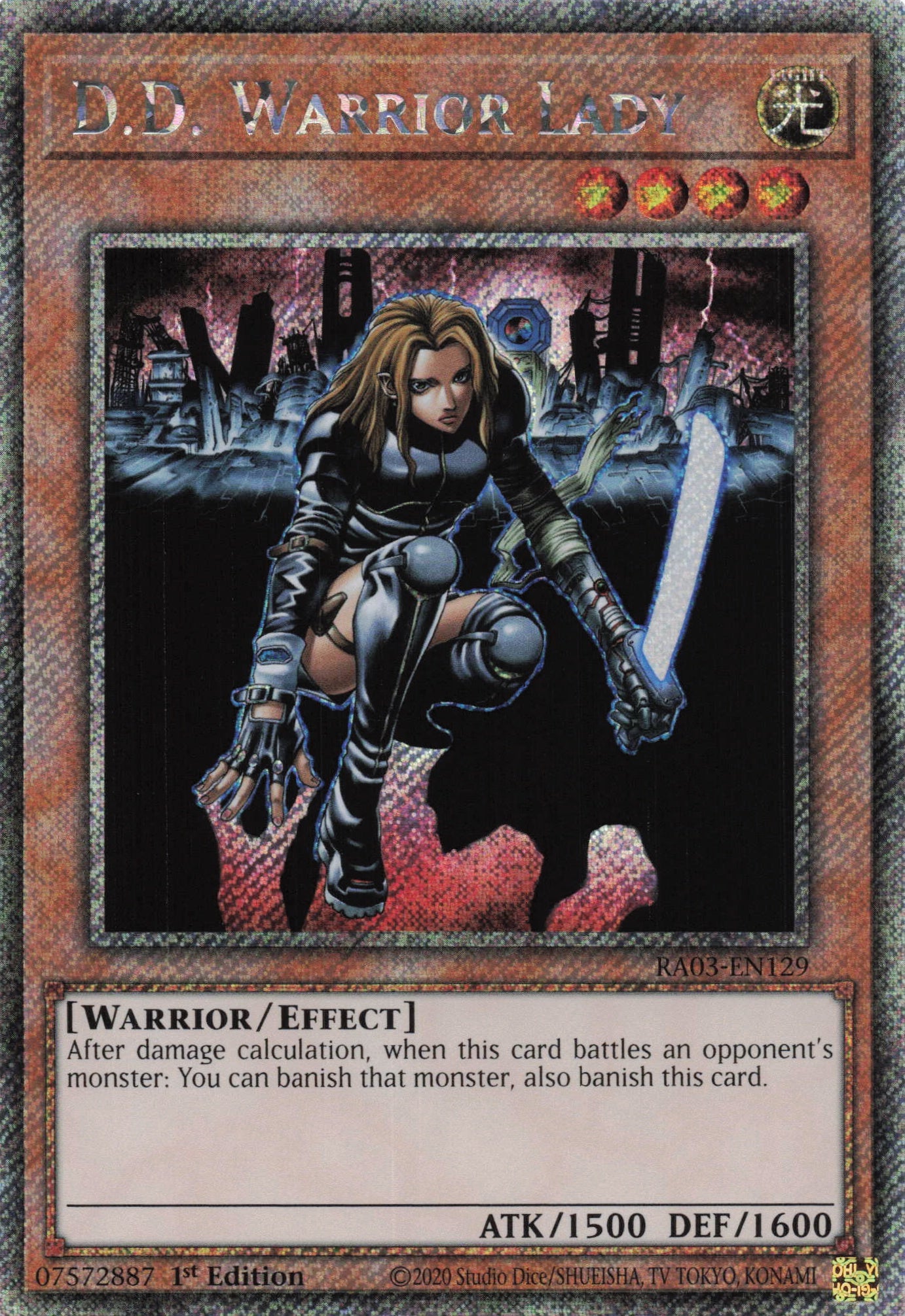 D.D Warrior Lady RA03-EN129 - Quarter Century Secret Rare -