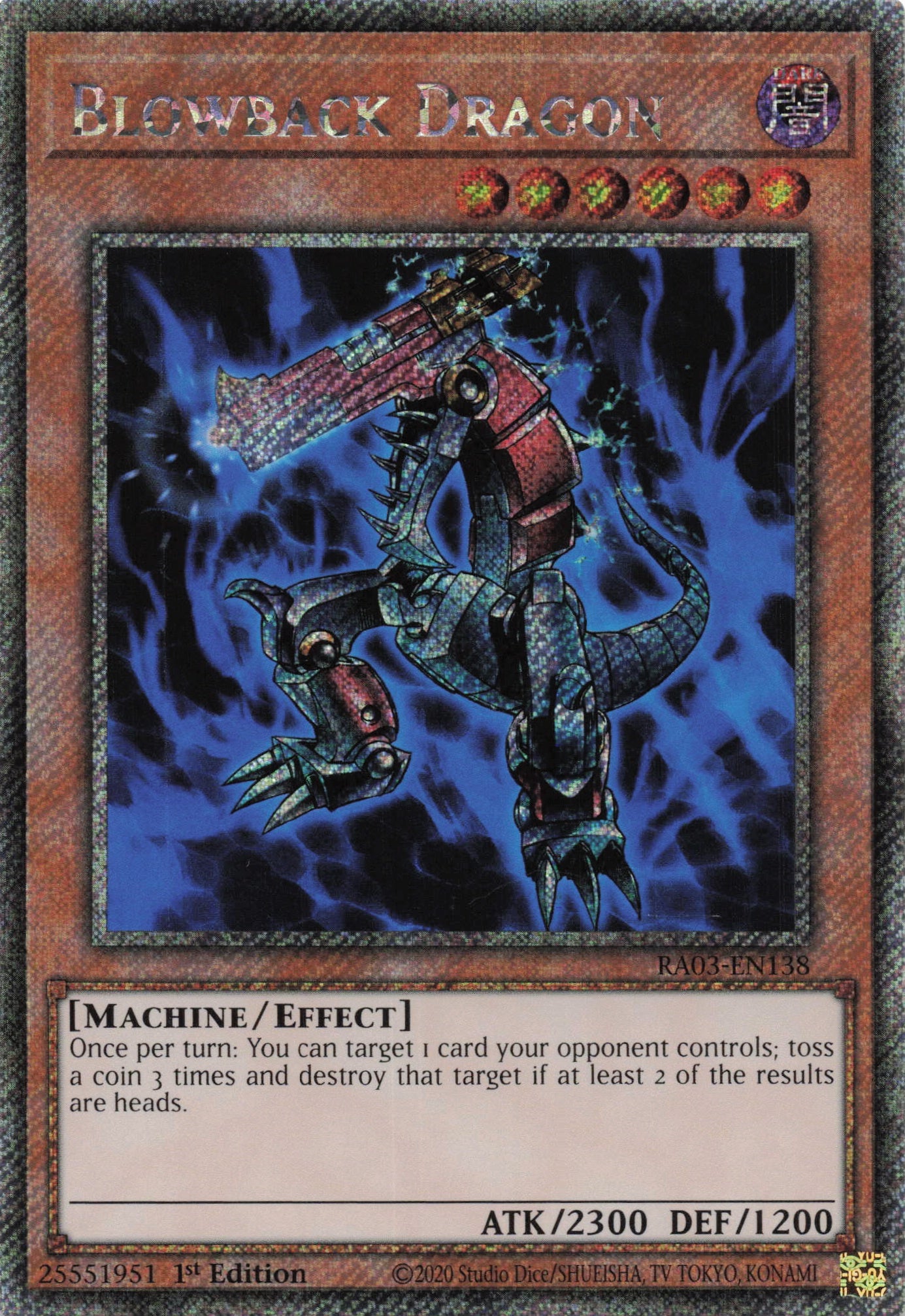 Blowback Dragon RA03-EN138 - - Quarter Century Secret Rare - -