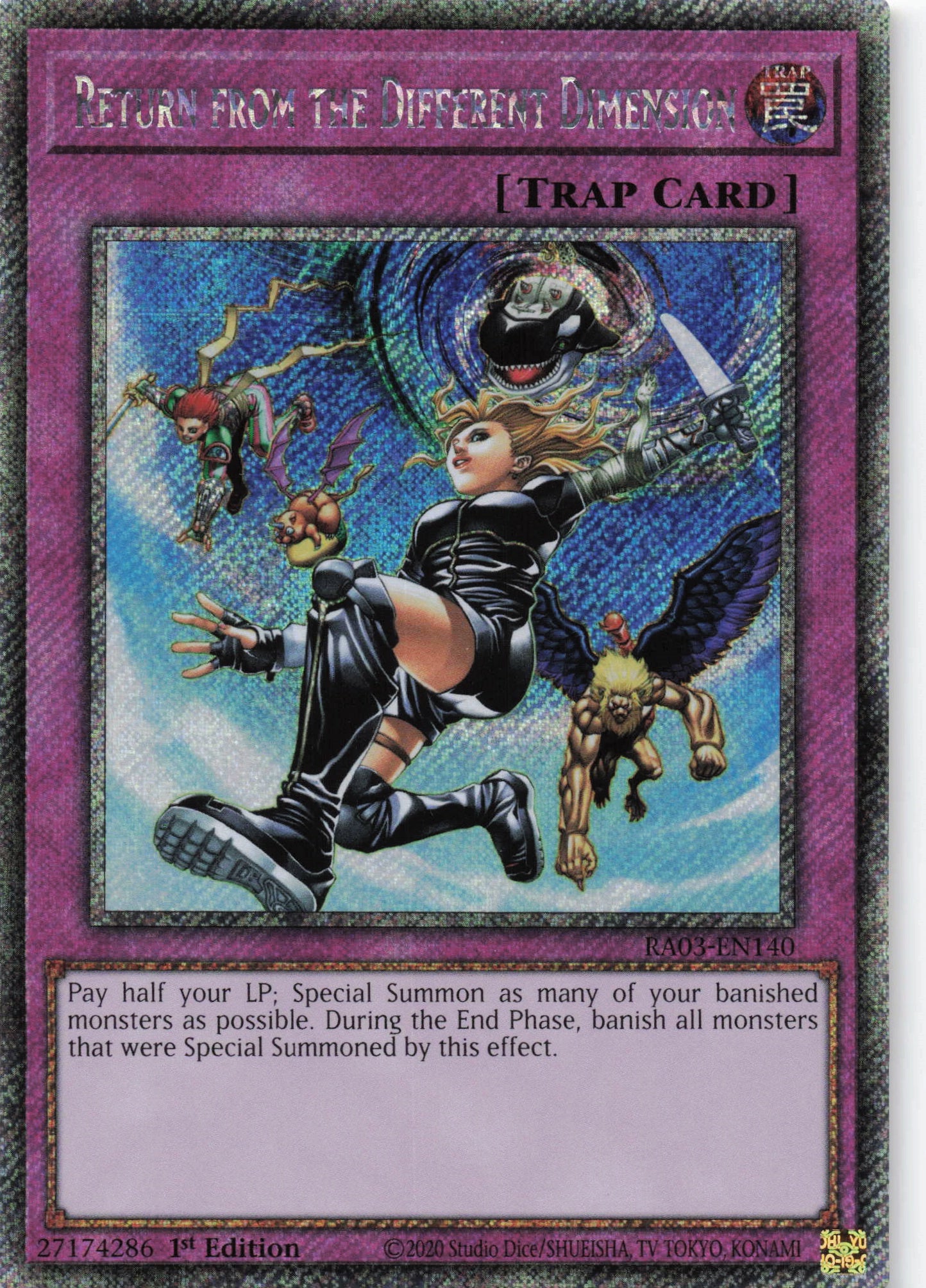 Return from the Different Dimension RA03-EN140 - Platinum Secret Rare -