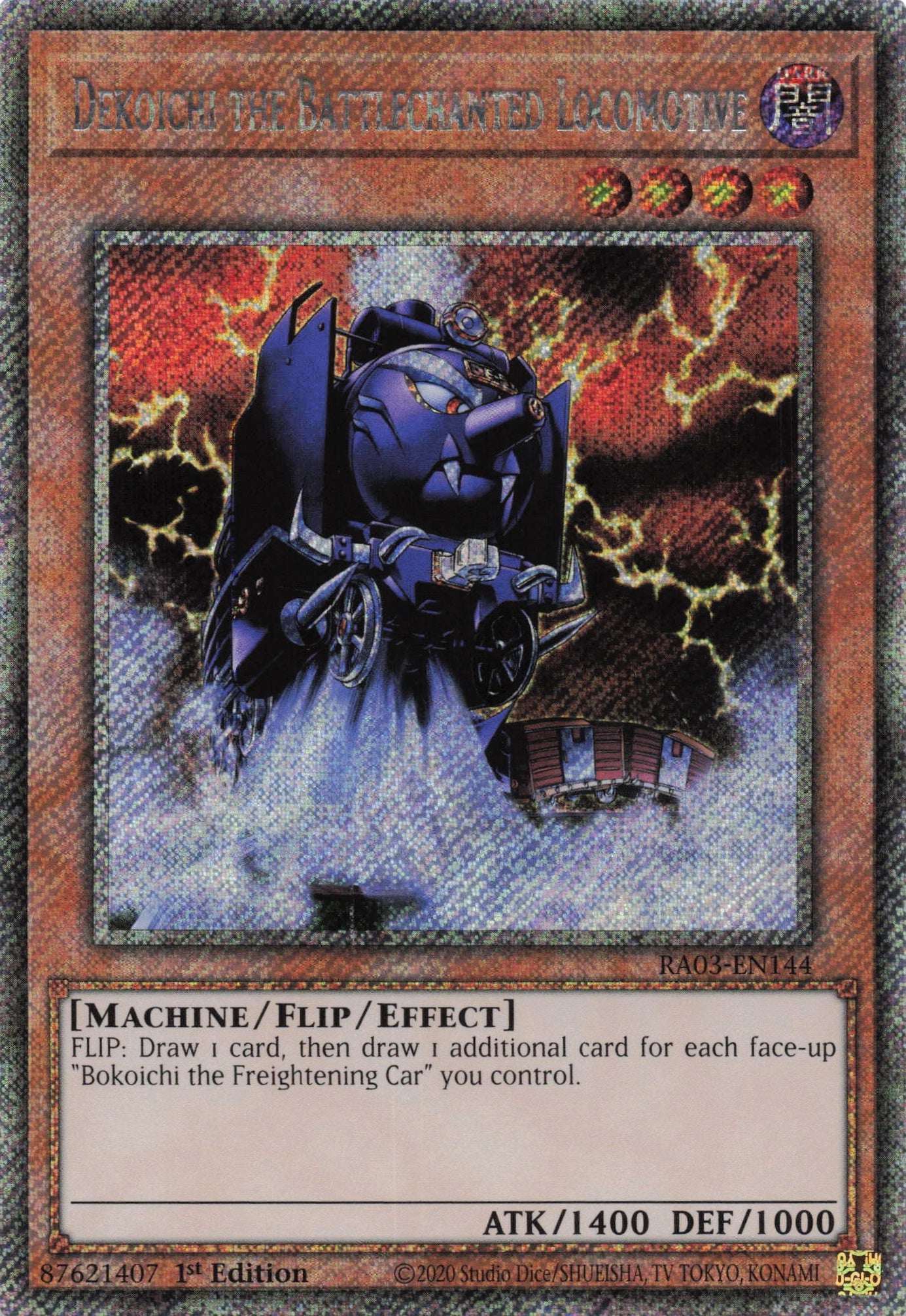 Dekoichi the Battlechanted Locomotive RA03-EN144 - Quarter Century Secret Rare -