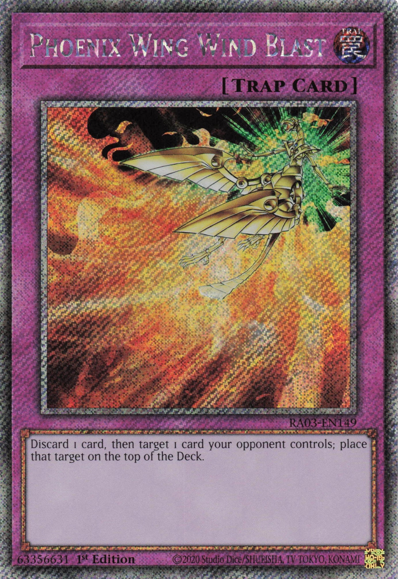 Phoenix Wing Wind Blast RA03-EN149 - Quarter Century Secret Rare -