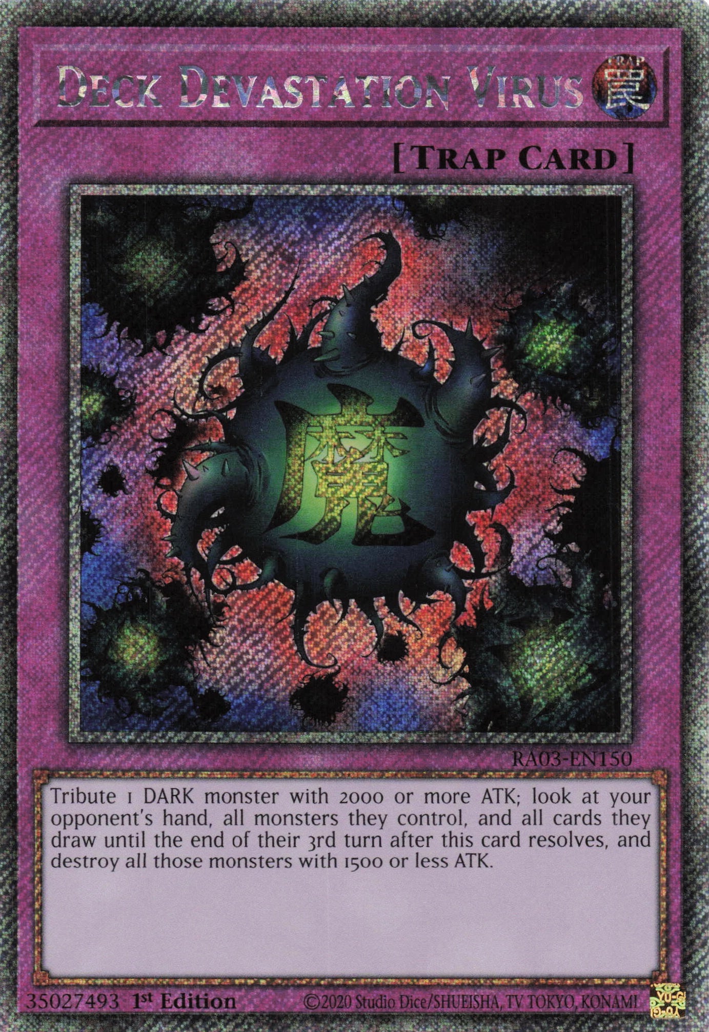 Deck Devastation Virus RA03-EN150 - Quarter Century Secret Rare -