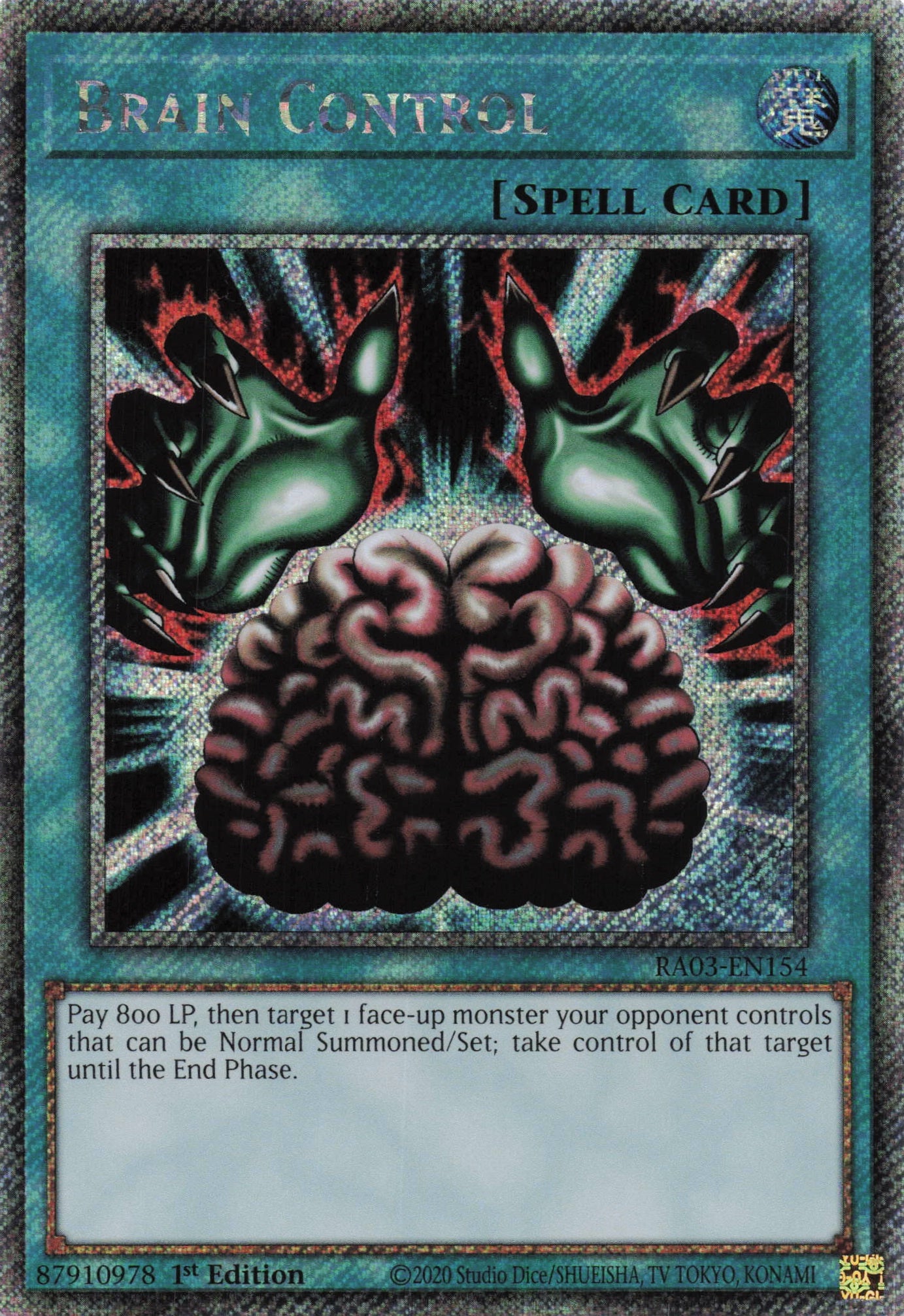 Brain Control RA03-EN154 - - Platinum Secret Rare - -