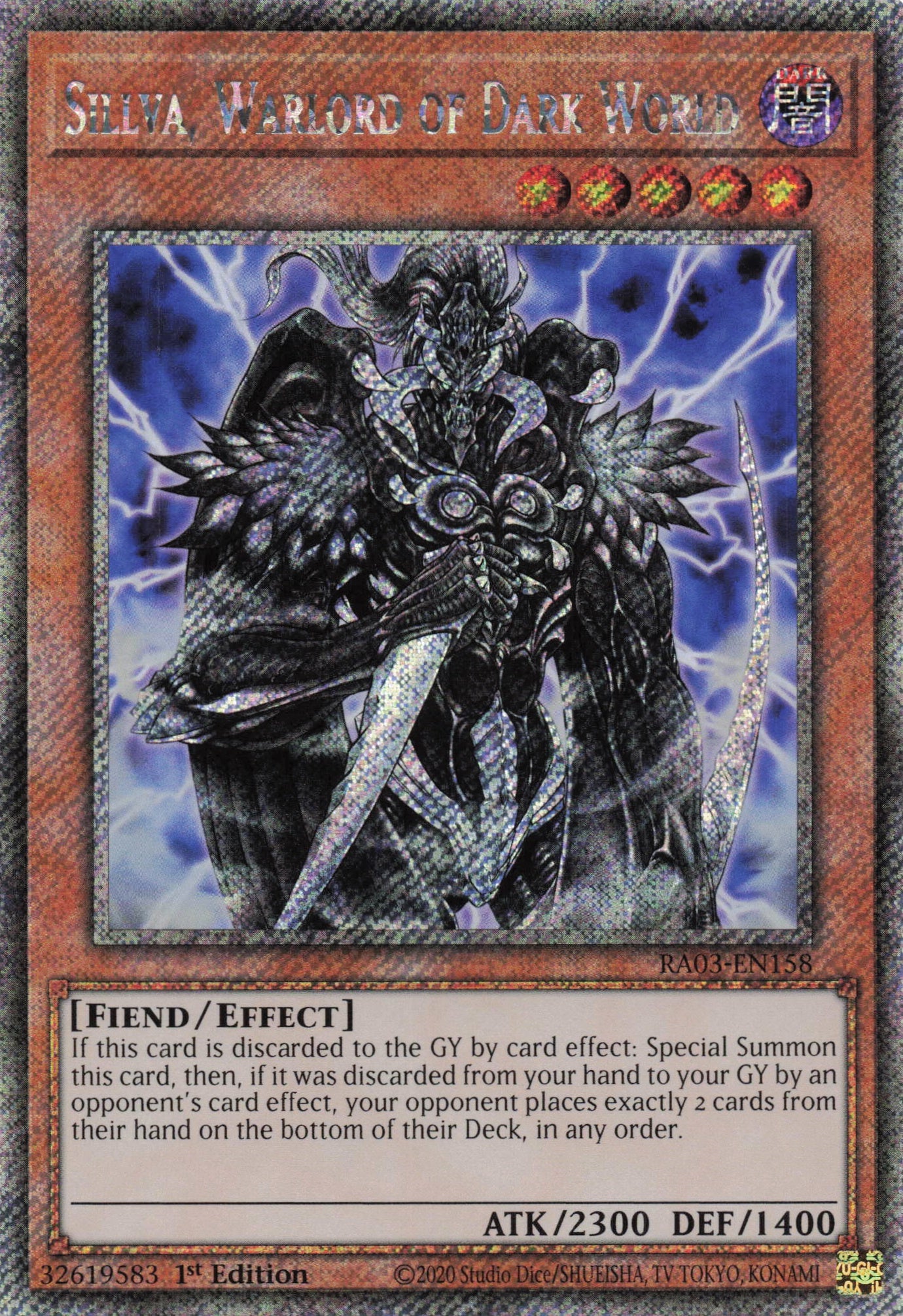 Sillva, Warlord of Dark World RA03-EN158 - Platinum Secret Rare -