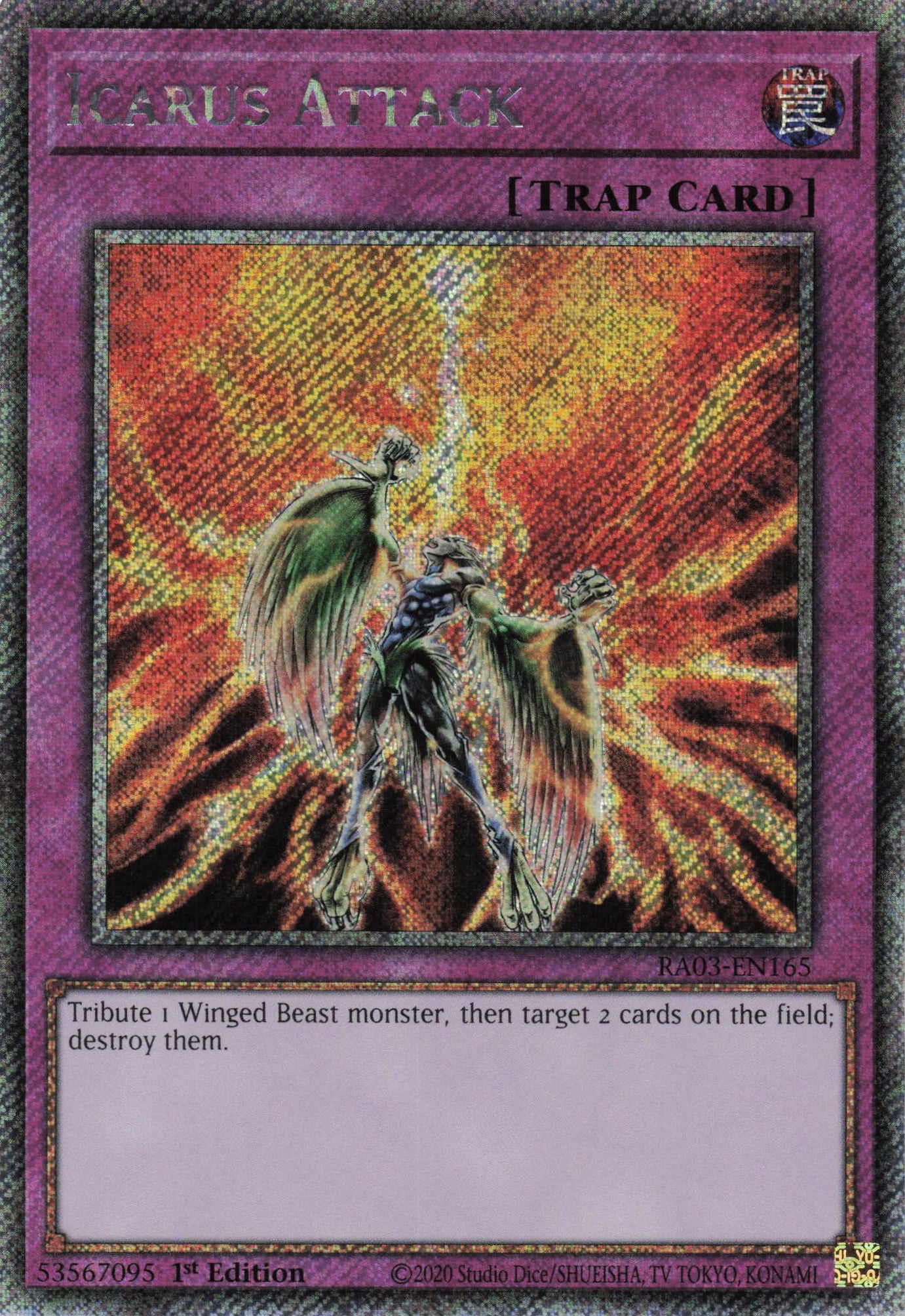 Icarus Attack RA03-EN165 - Quarter Century Secret Rare -