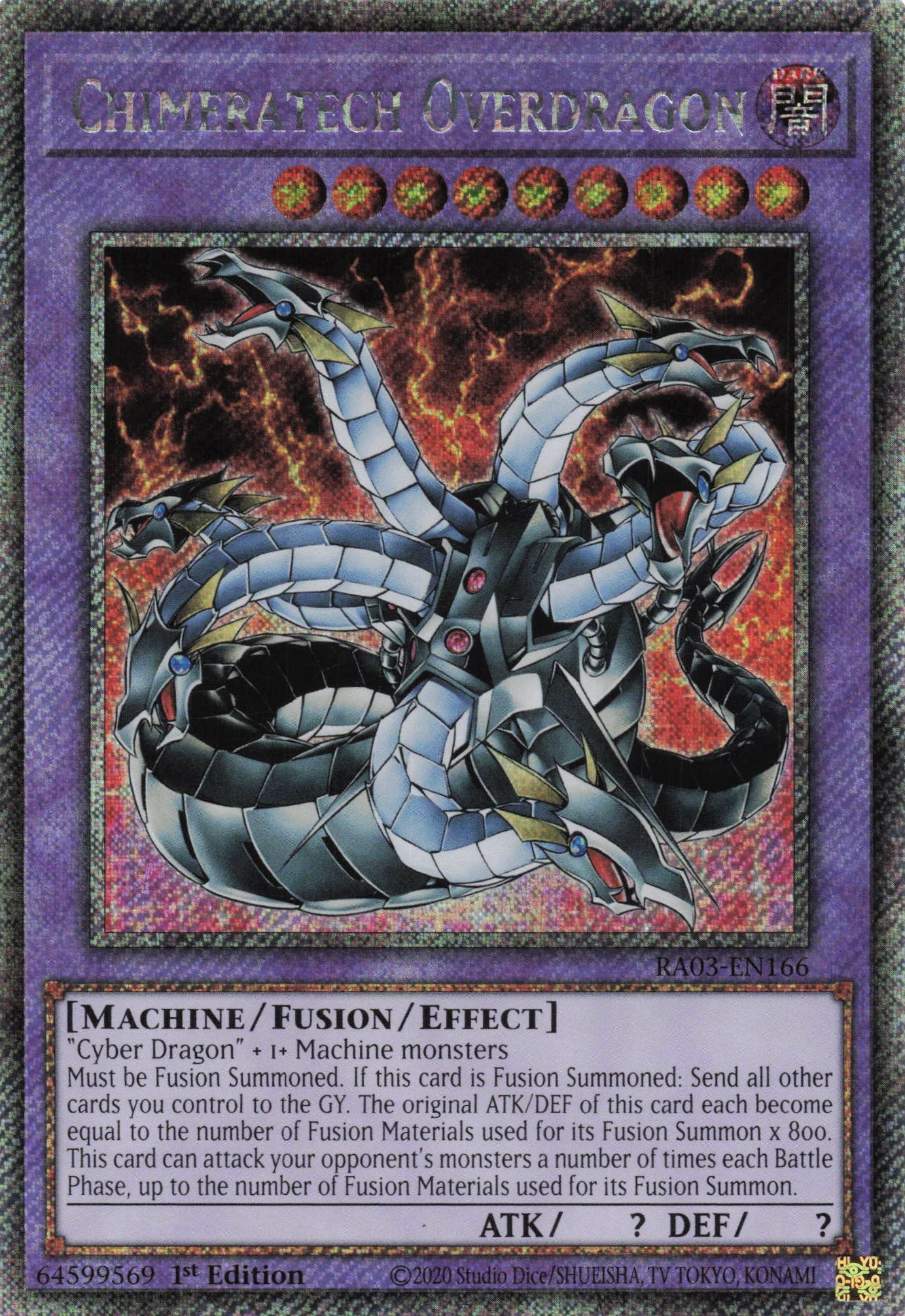 Chimeratech Overdragon RA03-EN166 - - Platinum Secret Rare - -