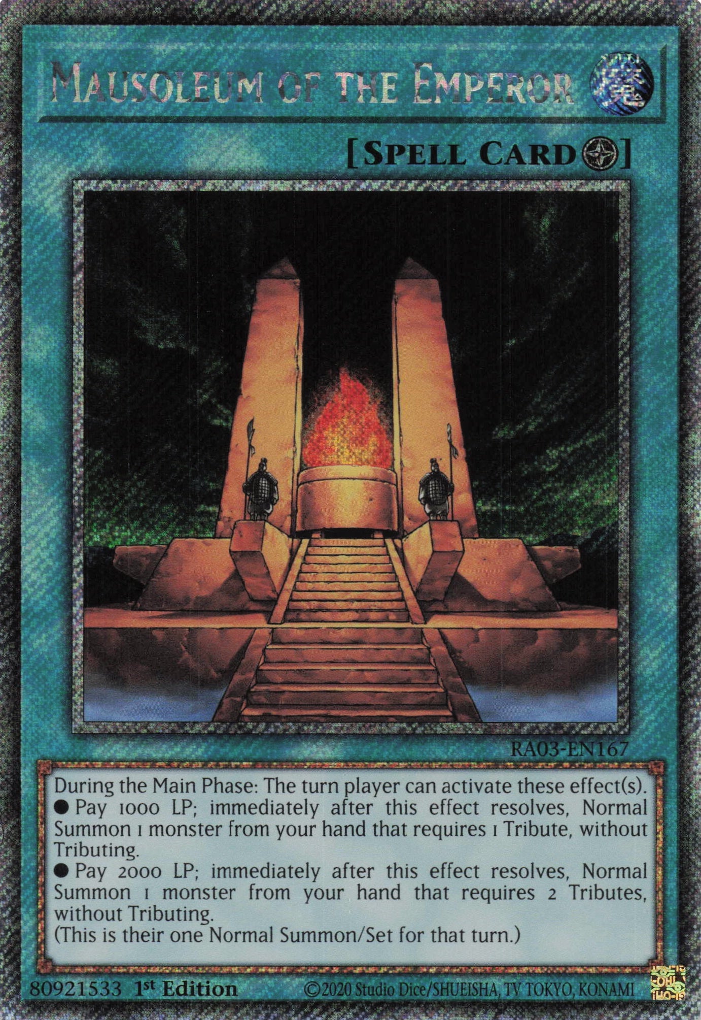 Mausoleum of the Emperor RA03-EN167 - Platinum Secret Rare -