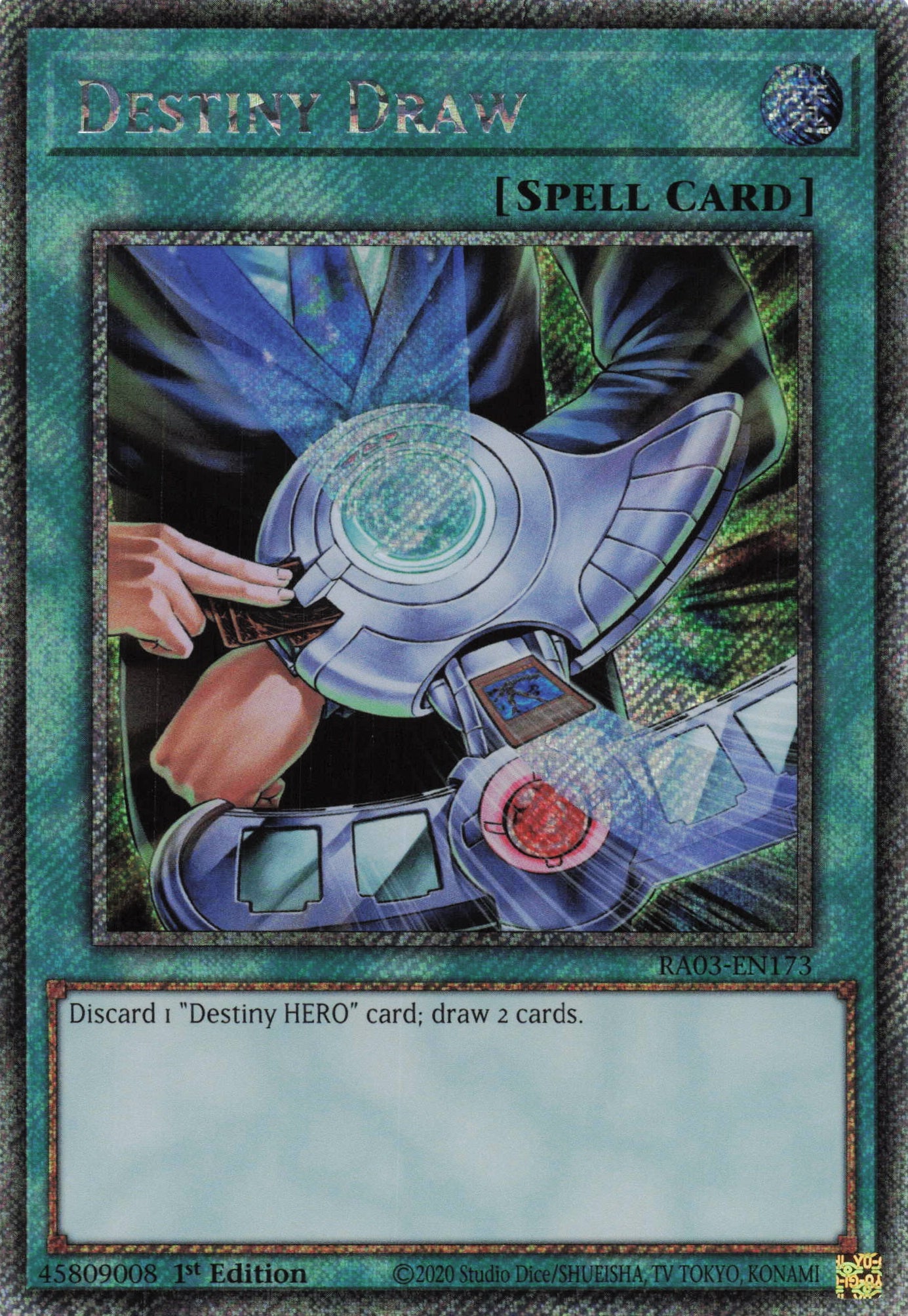Destiny Draw RA03-EN173 - Quarter Century Secret Rare -
