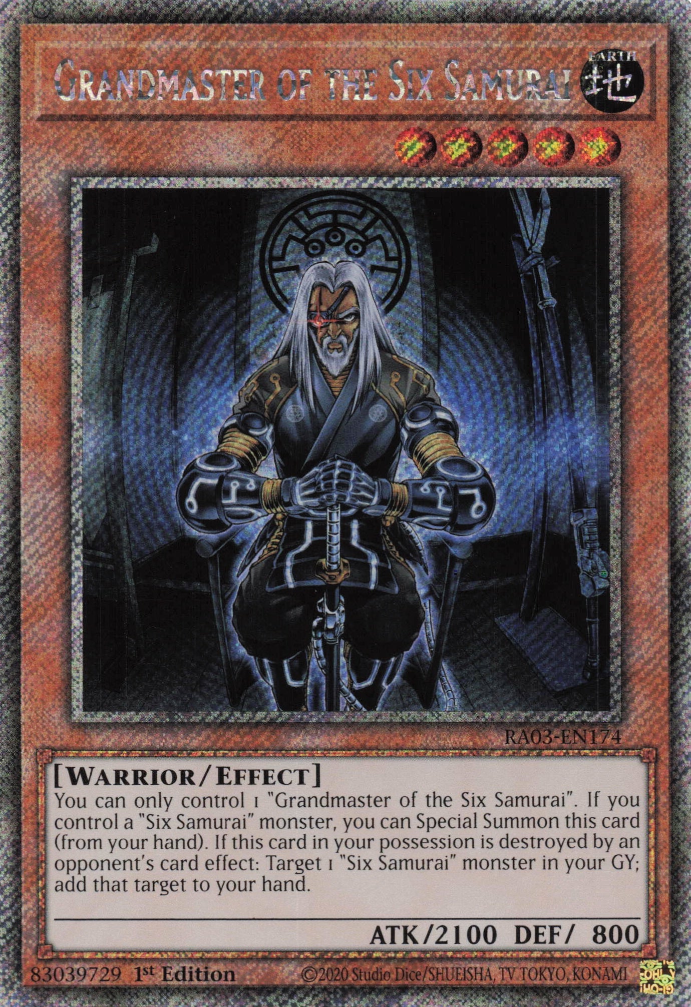Grandmaster of the Six Samurai RA03-EN174 - Quarter Century Secret Rare -