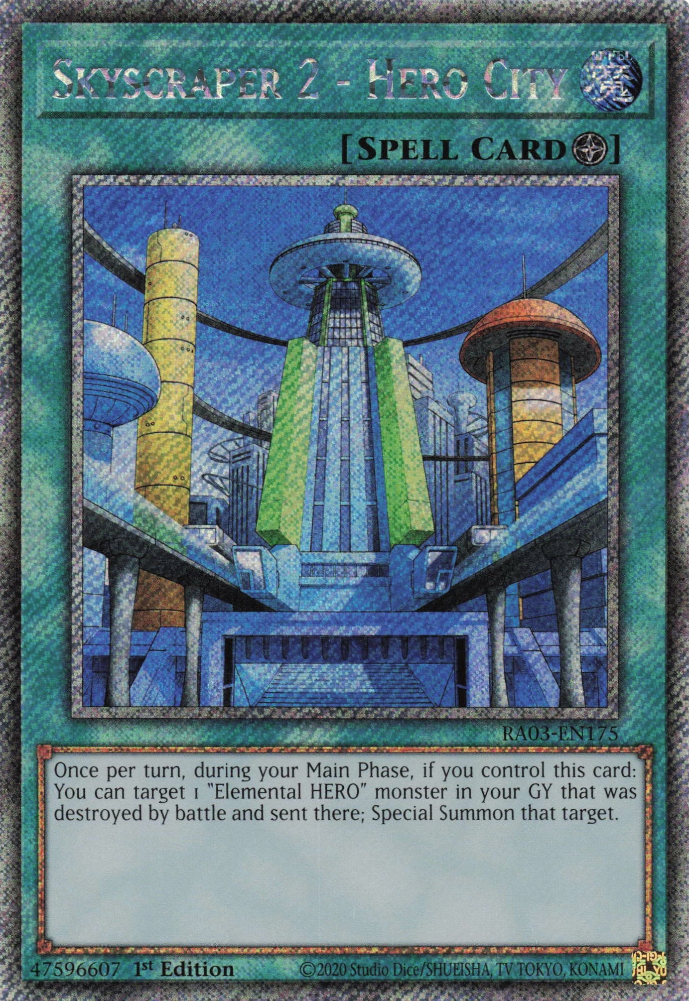 Skyscraper 2 - Hero City RA03-EN175 - Quarter Century Secret Rare -