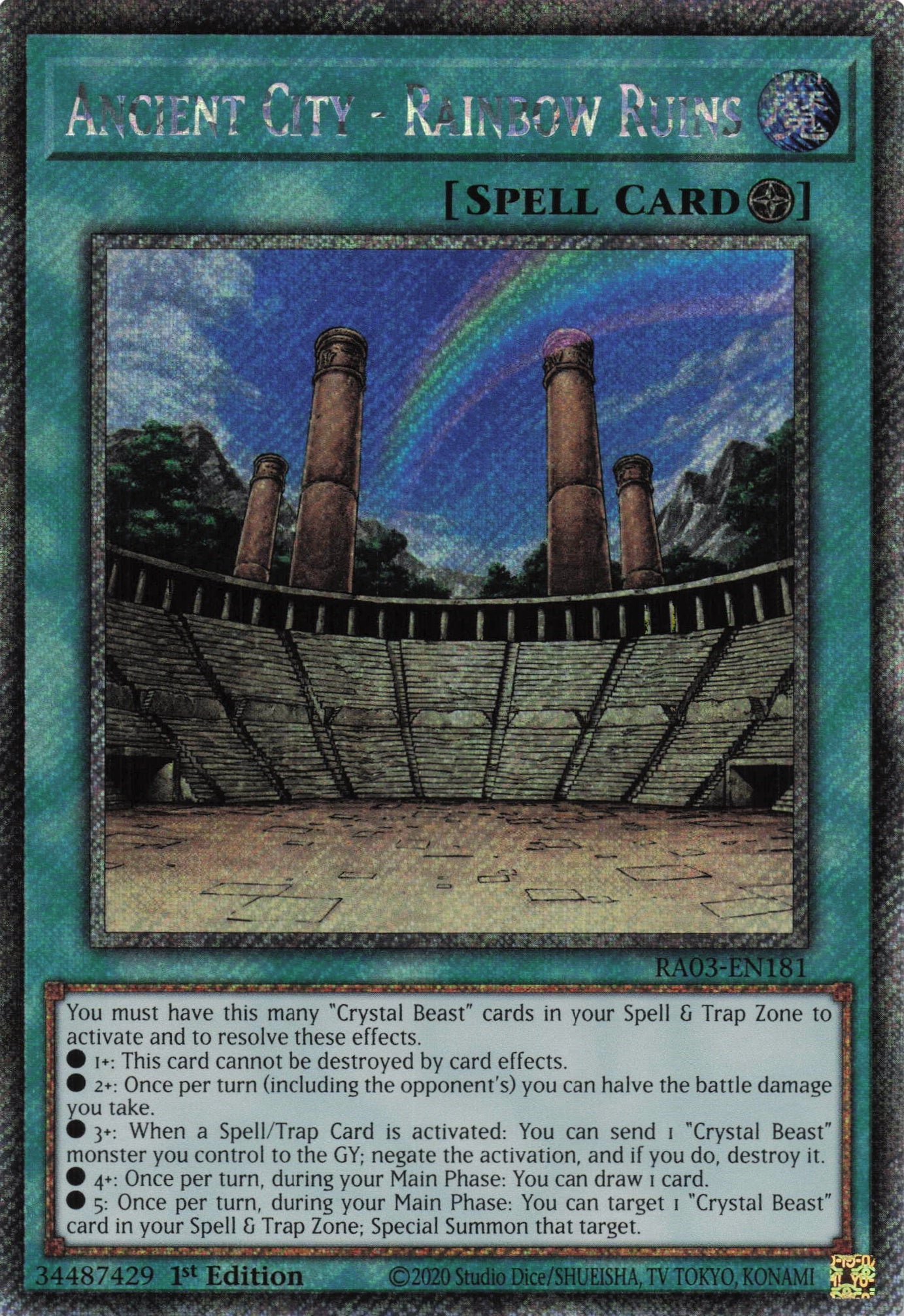 Ancient City - Rainbow Ruins RA03-EN181 - - Platinum Secret Rare - -