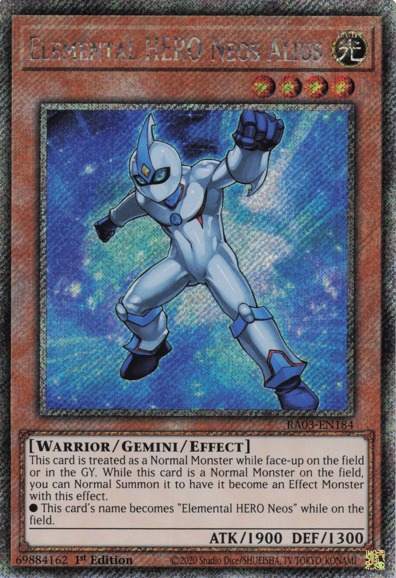 Elemental HERO Neos Alius RA03-EN184 - Quarter Century Secret Rare -