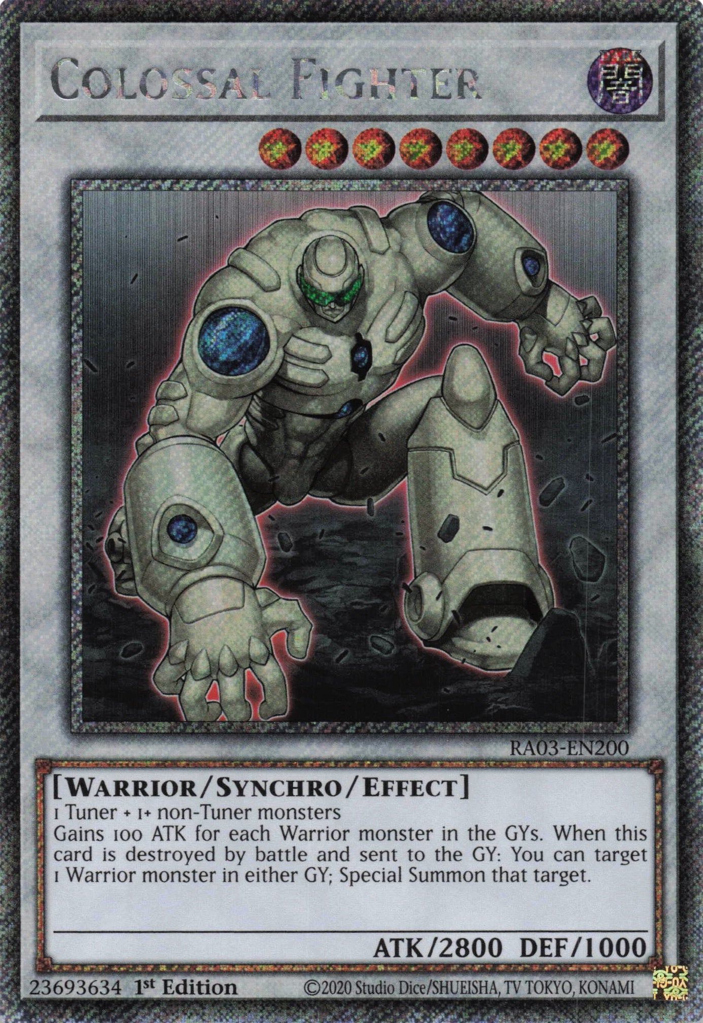 Colossal Fighter RA03-EN200 - - Platinum Secret Rare - -