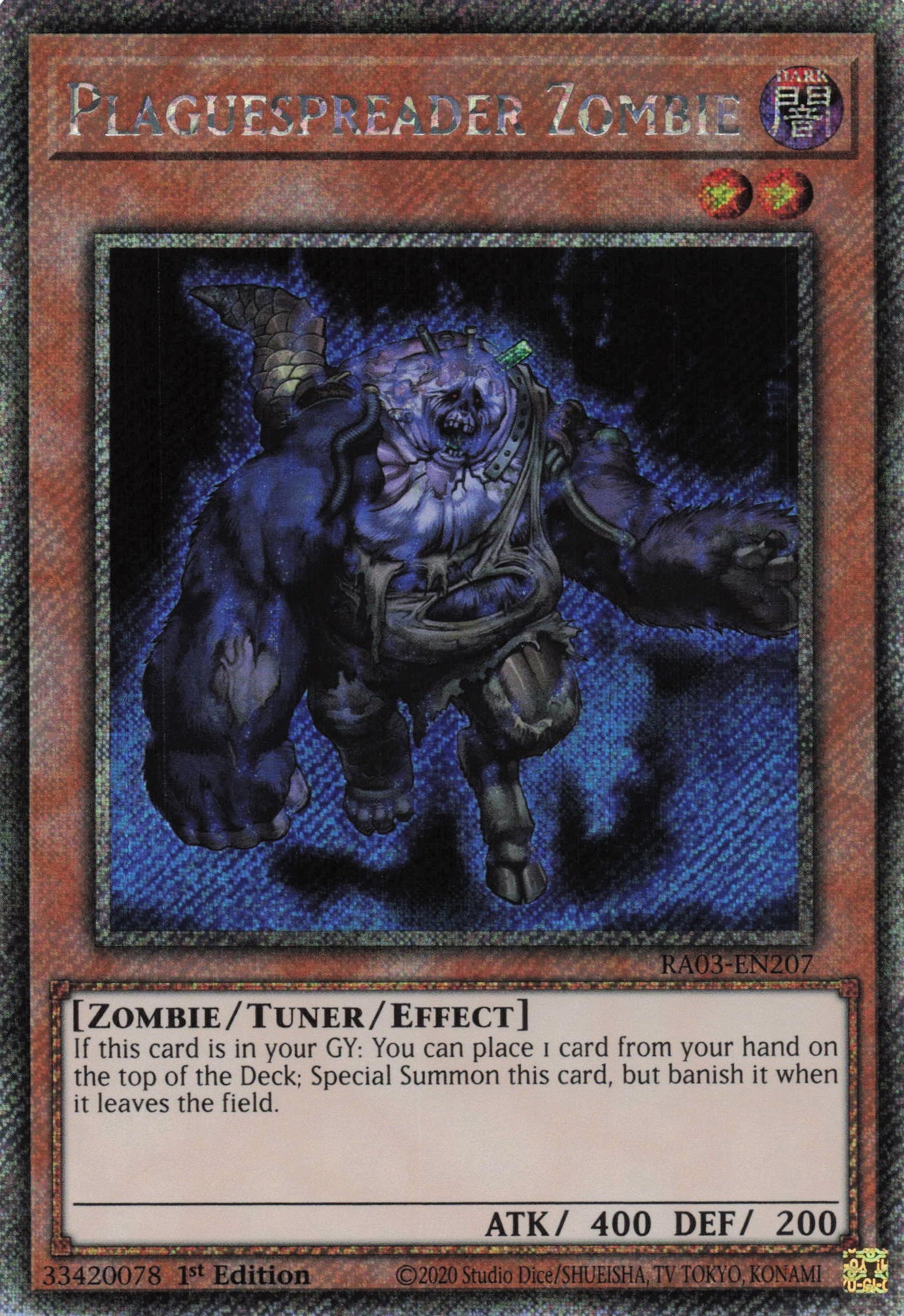 Plaguespreader Zombie RA03-EN207 - Quarter Century Secret Rare -