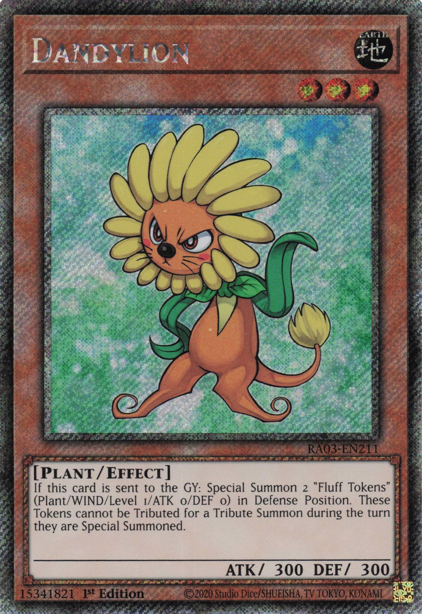 Dandylion RA03-EN211 - Quarter Century Secret Rare -