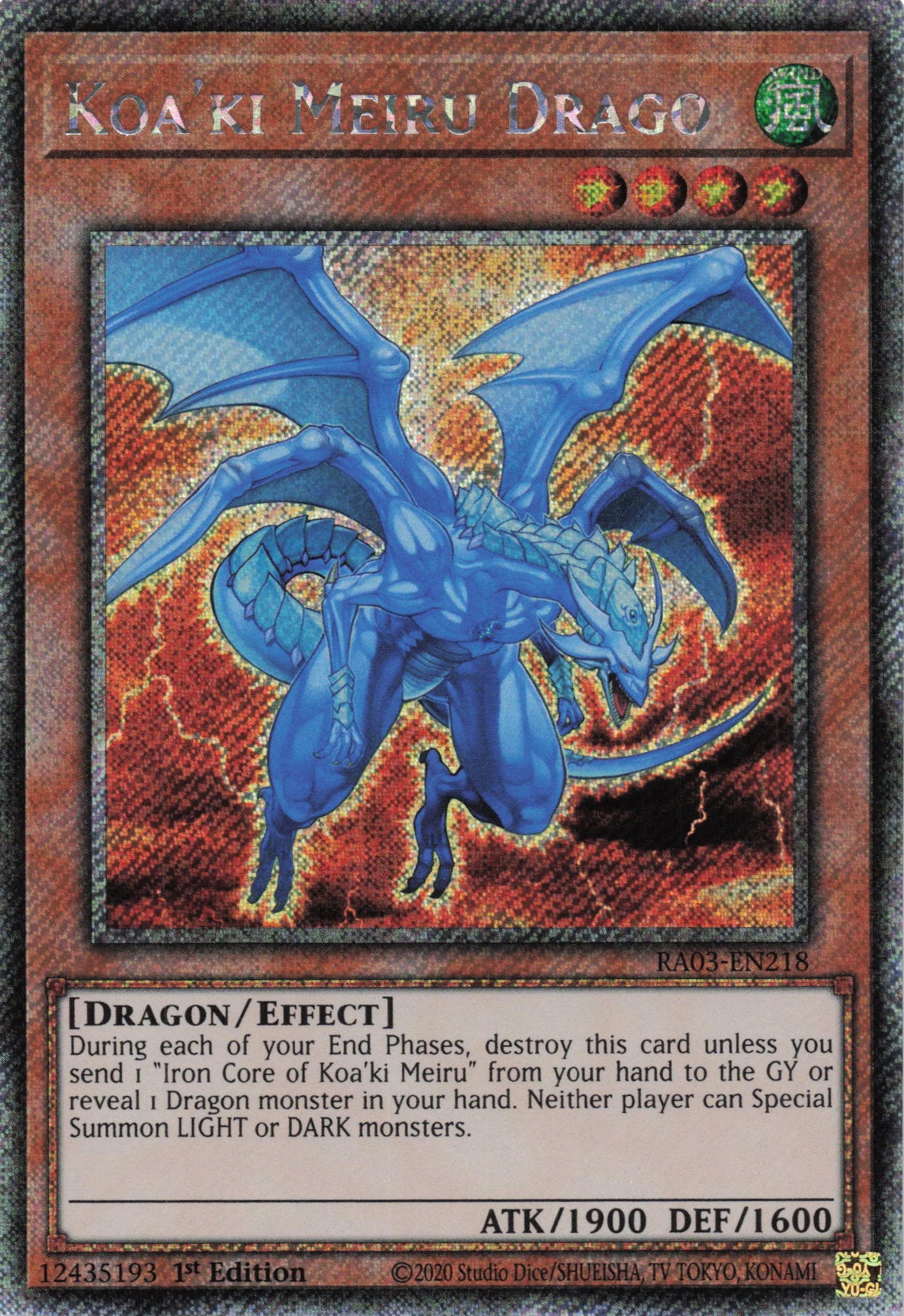 Koa'ki Meiru Drago RA03-EN218 - Platinum Secret Rare -