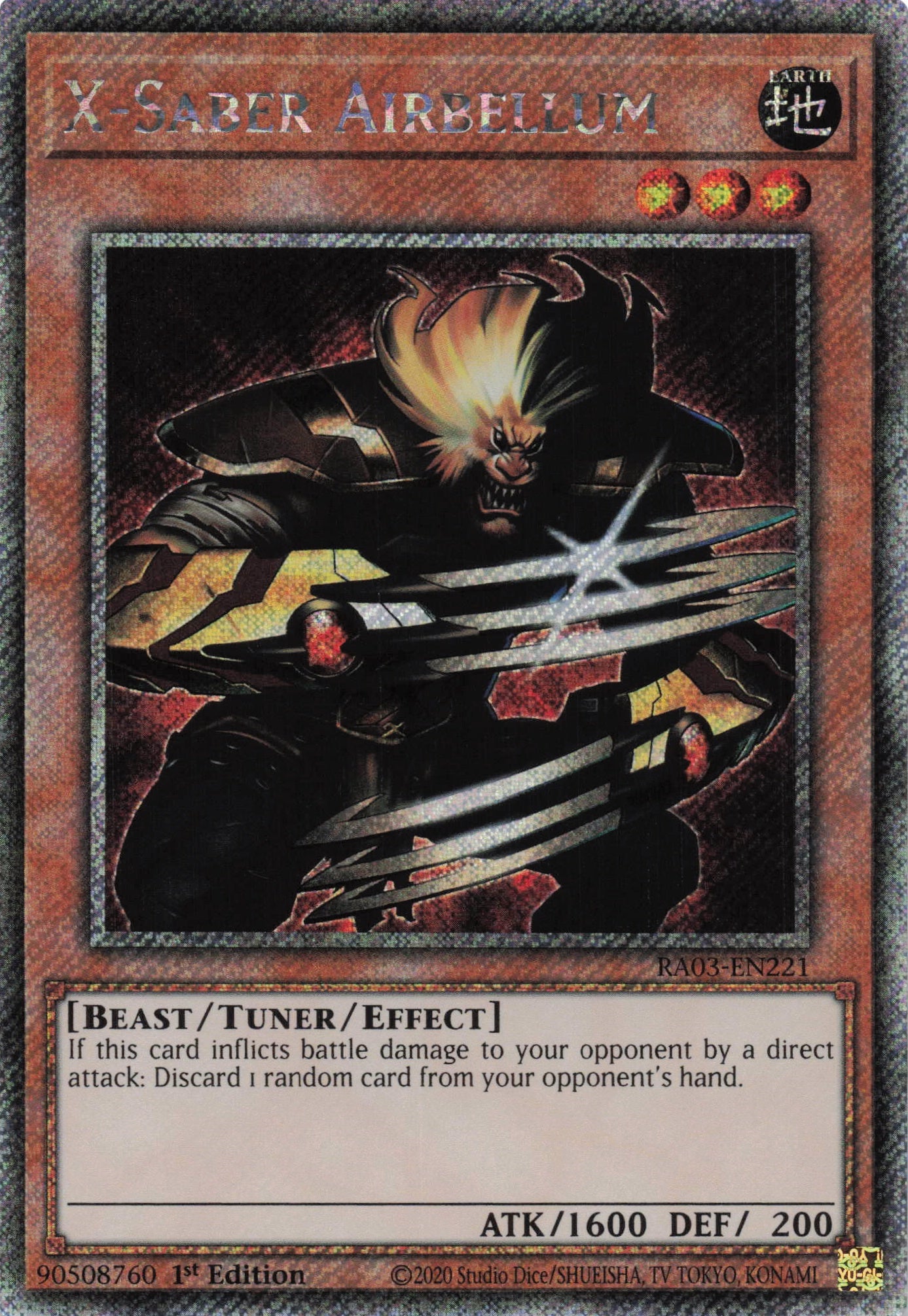 X-Saber Airbellum RA03-EN221 - Quarter Century Secret Rare -