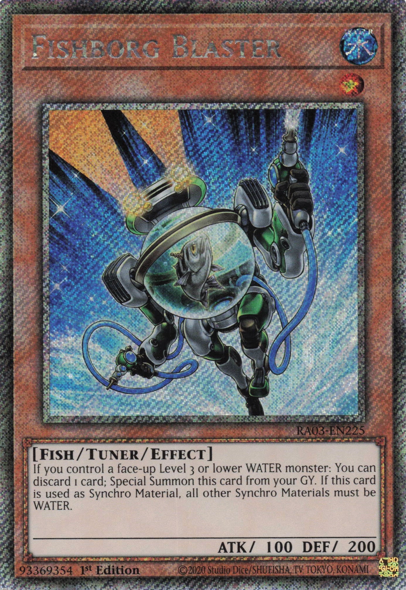 Fishborg Blaster RA03-EN225 - Quarter Century Secret Rare -