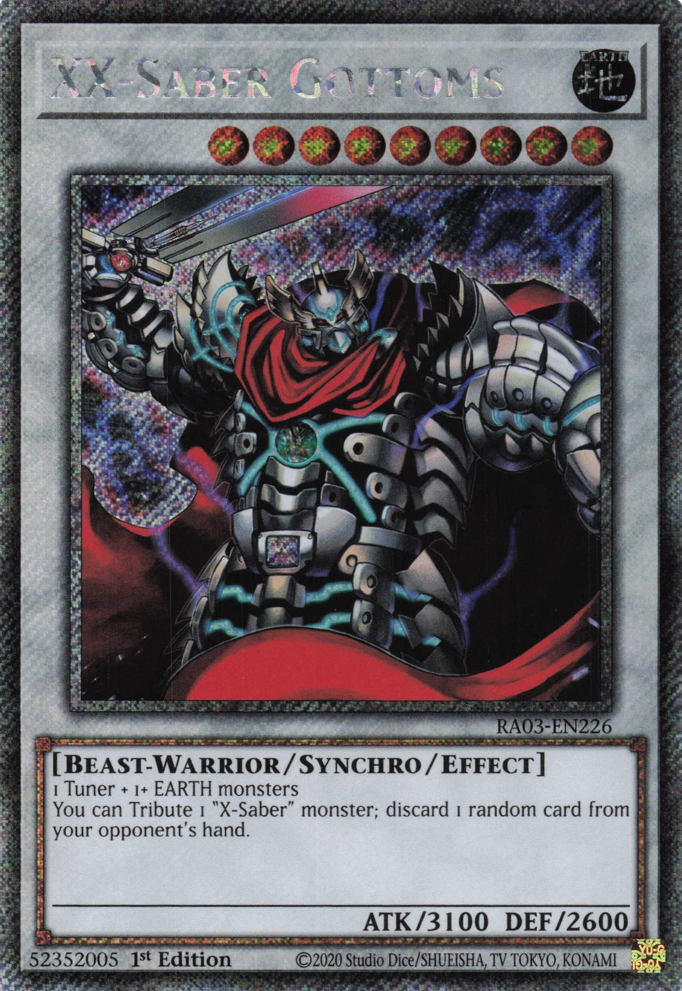 XX-Saber Gottoms RA03-EN226 - Quarter Century Secret Rare -