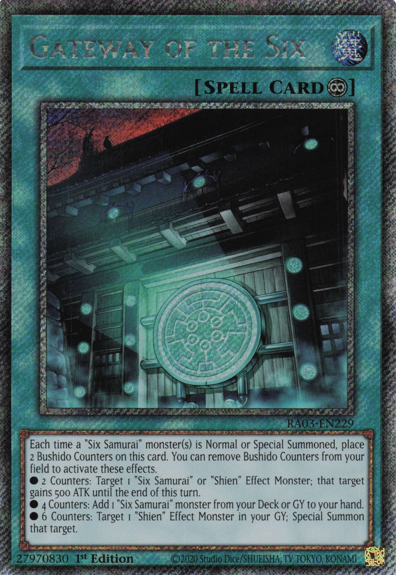 Gateway Of The Six RA03-EN229 - Platinum Secret Rare -