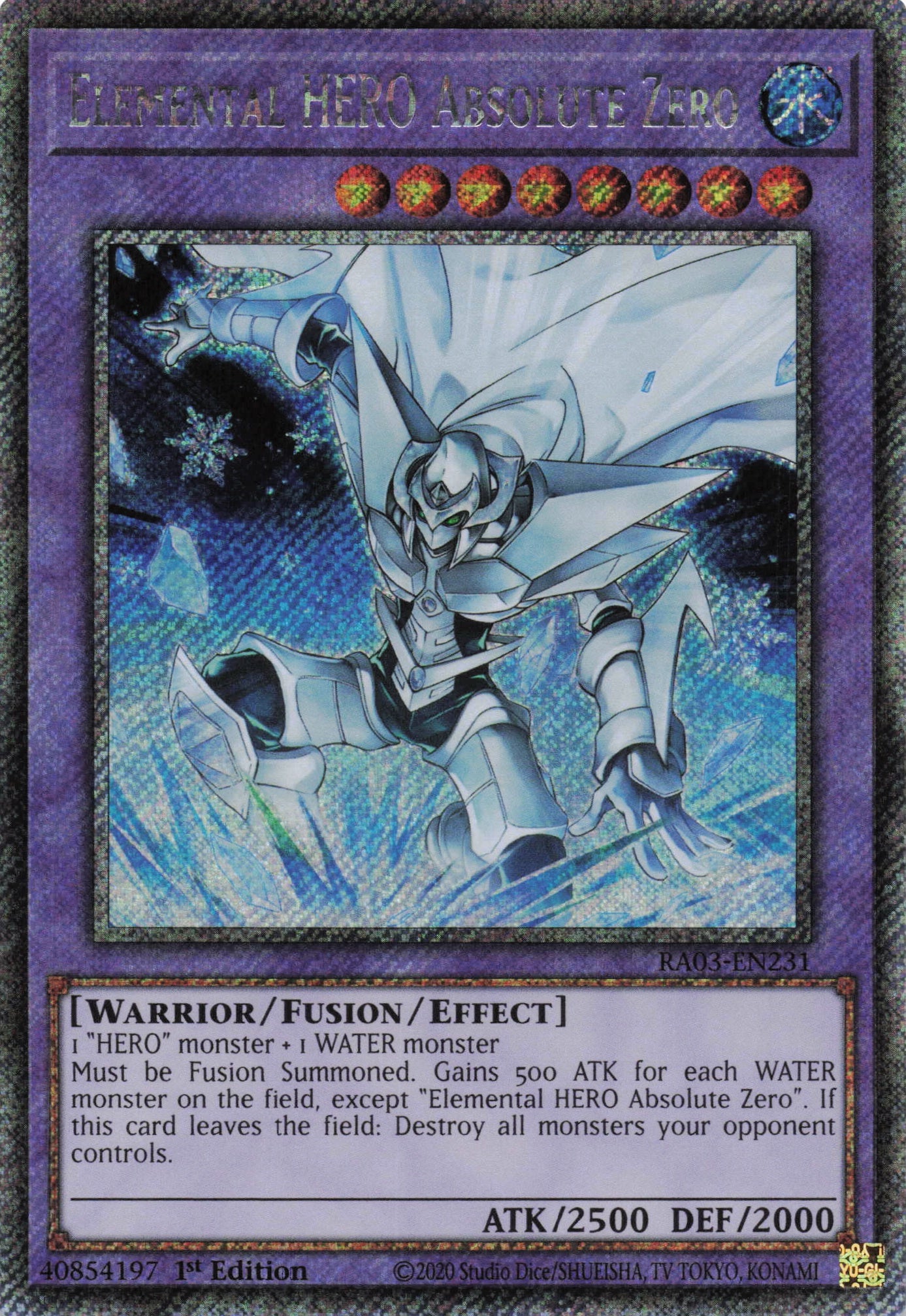 Elemental HERO Absolute Zero RA03-EN231 - Quarter Century Secret Rare -