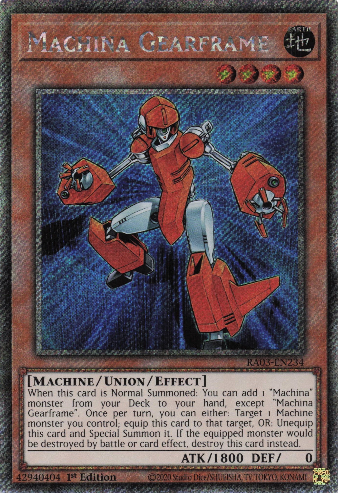 Machina Gearframe RA03-EN234 - Platinum Secret Rare -