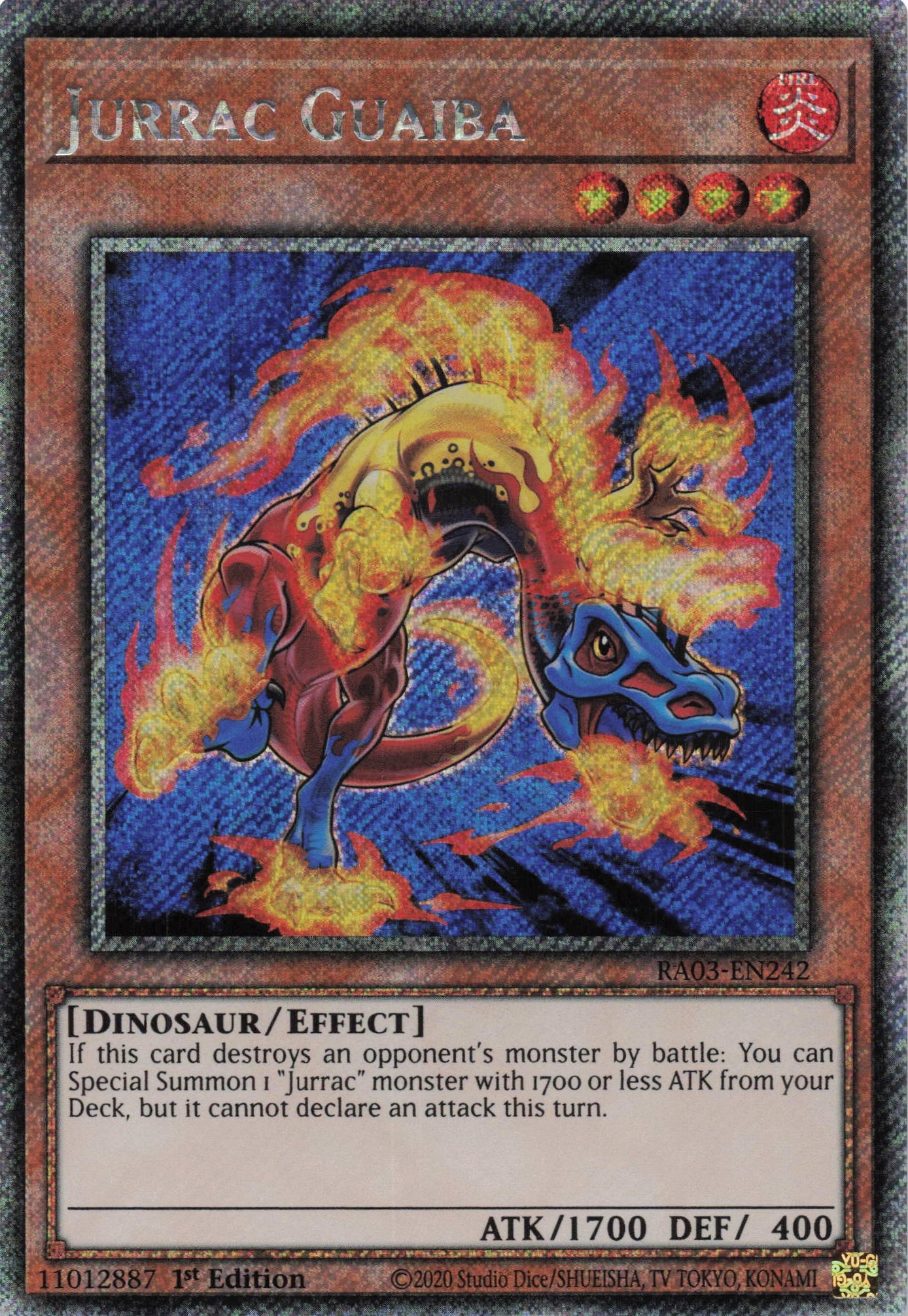 Jurrac Guaiba RA03-EN242 - Platinum Secret Rare -