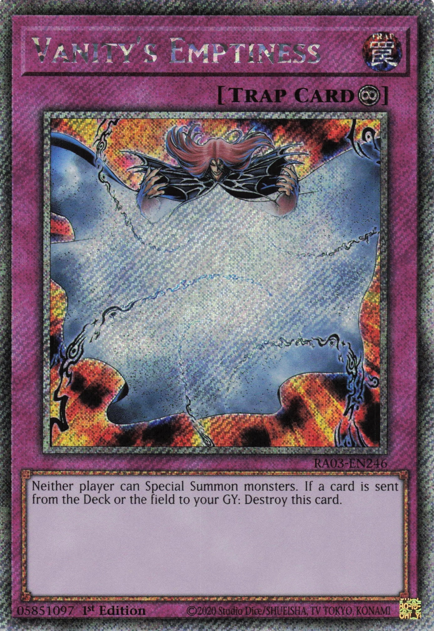 Vanitys Emptiness RA03-EN246 - Platinum Secret Rare -