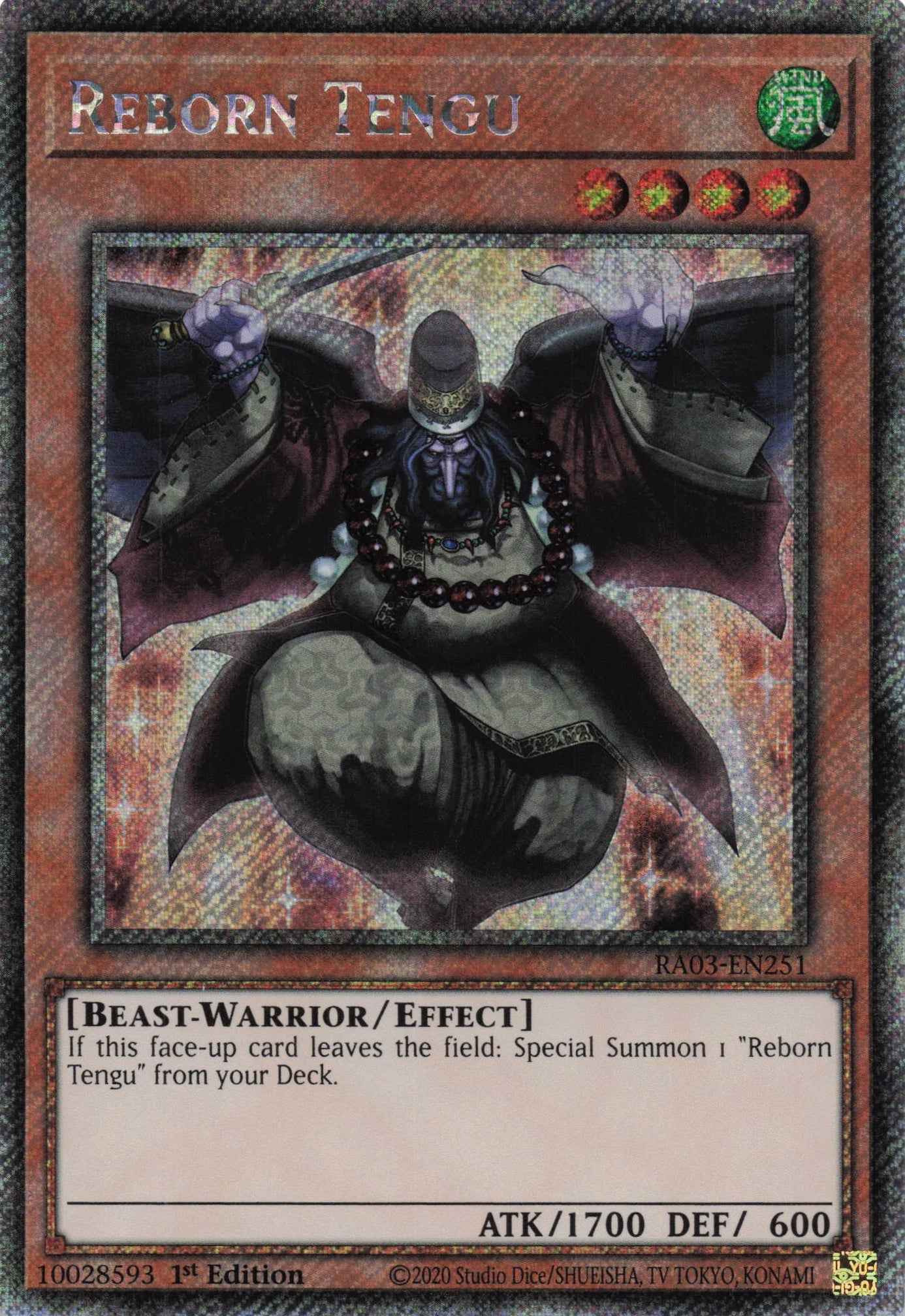 Reborn Tengu RA03-EN251 - Platinum Secret Rare - Reborn Tengu RA03-EN251 - Platinum Secret Rare -