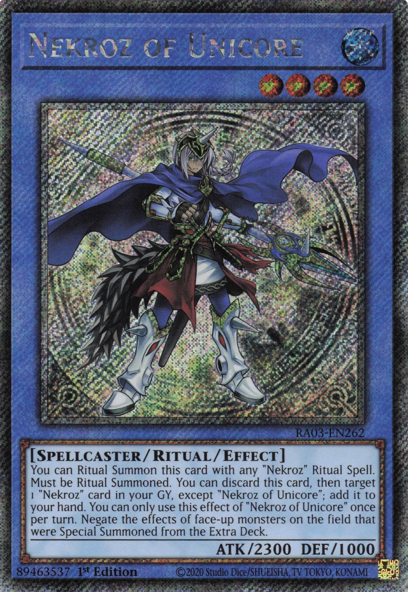 Nekroz of Unicore RA03-EN262 - Quarter Century Secret Rare -