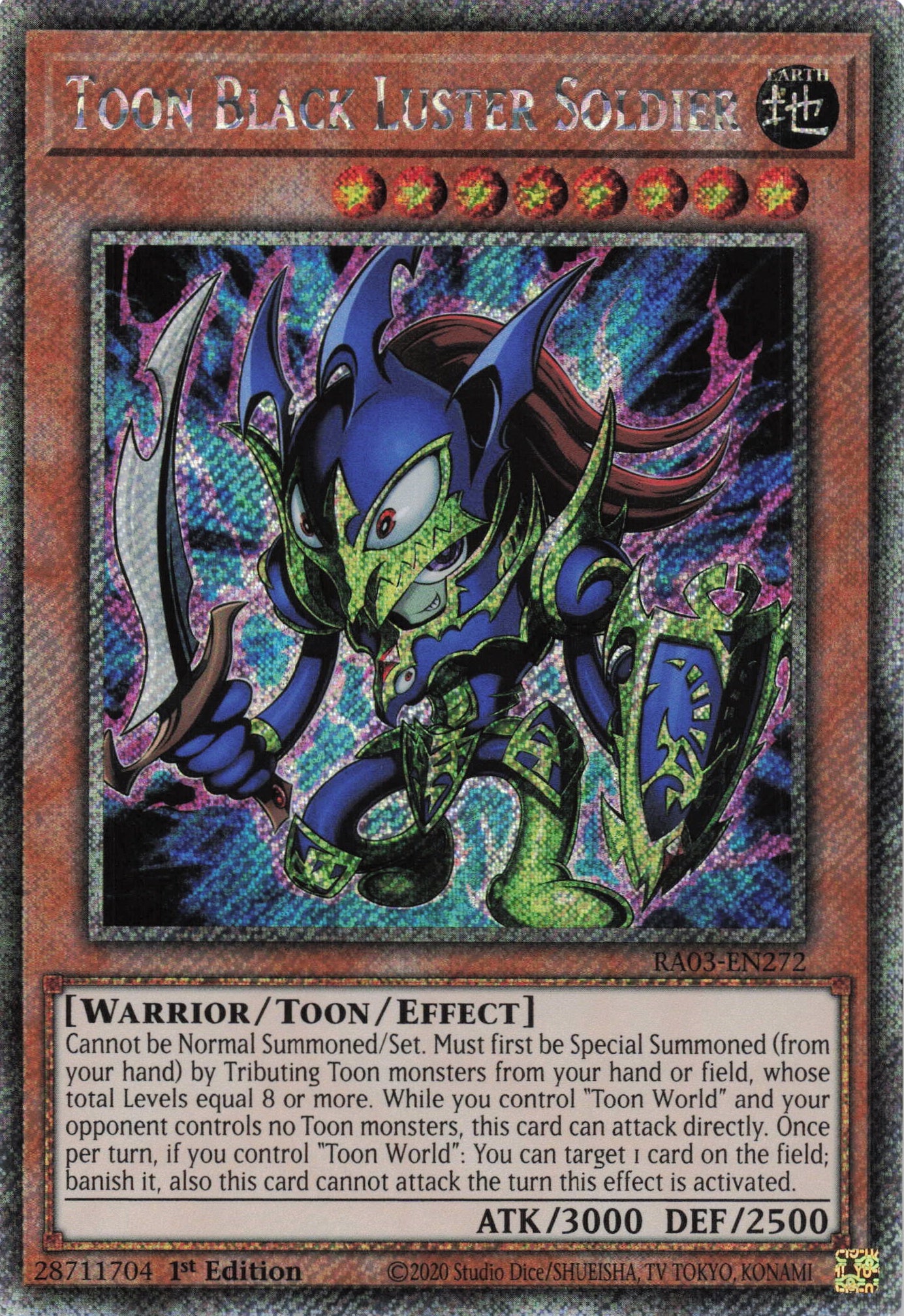 Toon Black Luster Solider RA03-EN272 - Platinum Secret Rare -
